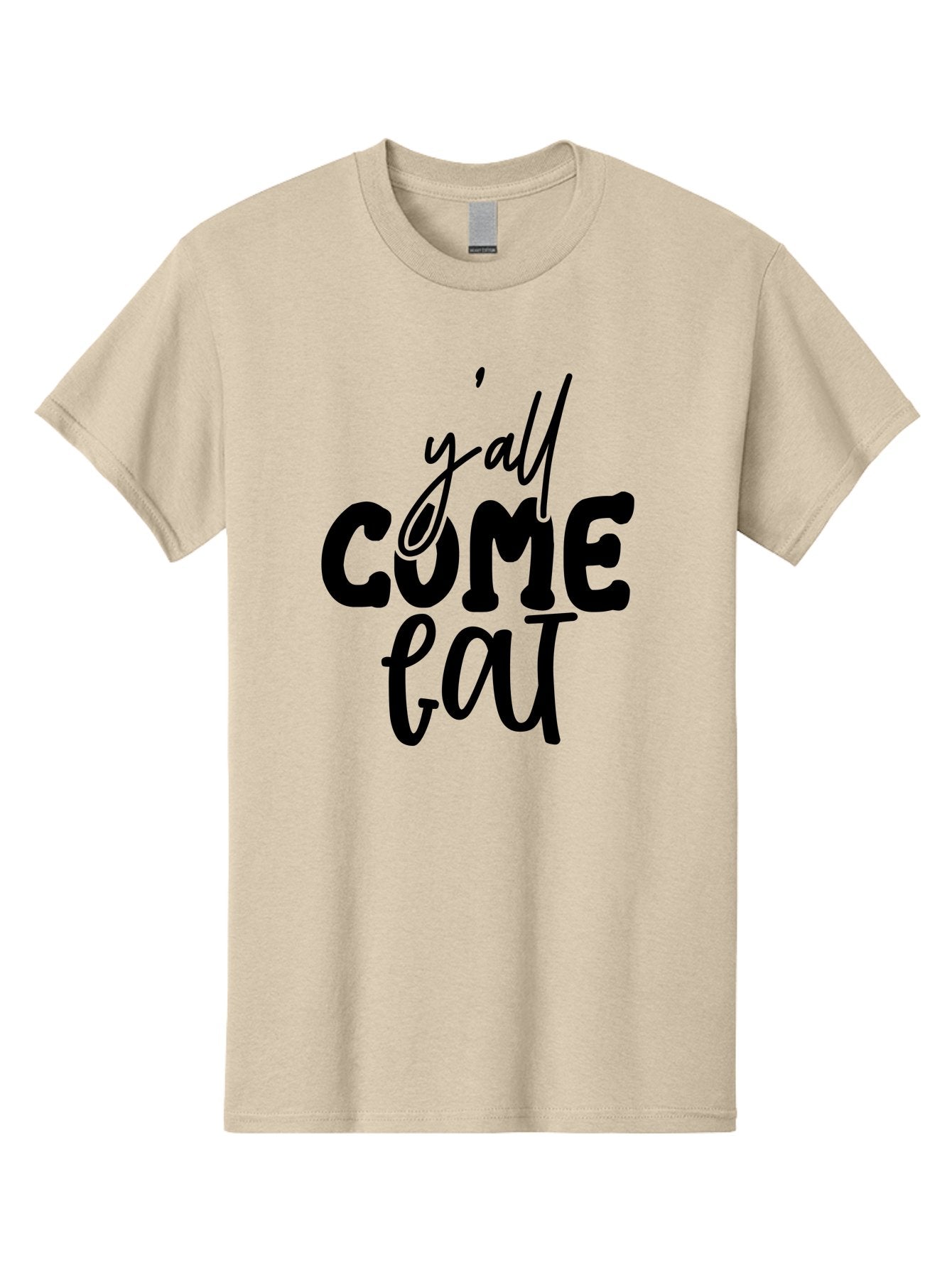 Y-All-Come-Eat-1 Men'S Graphic Tee, 100% Cotton, Comfortable Casual Summer Wear, Machine Washable, Y'All Come Eat, Southern Hospitality, Food Invitation, Casual Dining, Rustic Charm, Welcoming Phrase, Restaurant Sign, Country Style Aab596 9