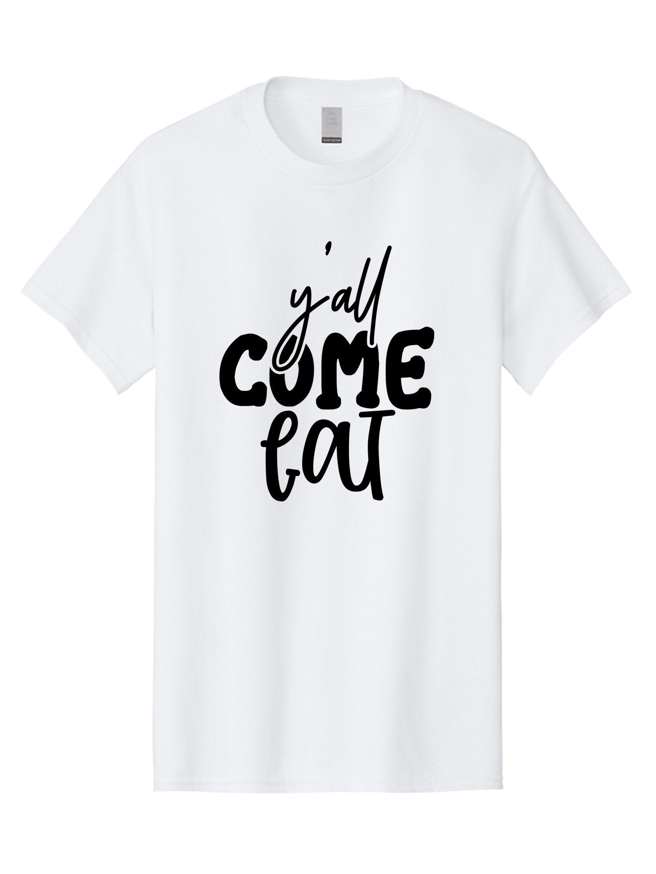 Y-All-Come-Eat-1 Men'S Graphic Tee, 100% Cotton, Comfortable Casual Summer Wear, Machine Washable, Y'All Come Eat, Southern Hospitality, Food Invitation, Casual Dining, Rustic Charm, Welcoming Phrase, Restaurant Sign, Country Style Aab596 14