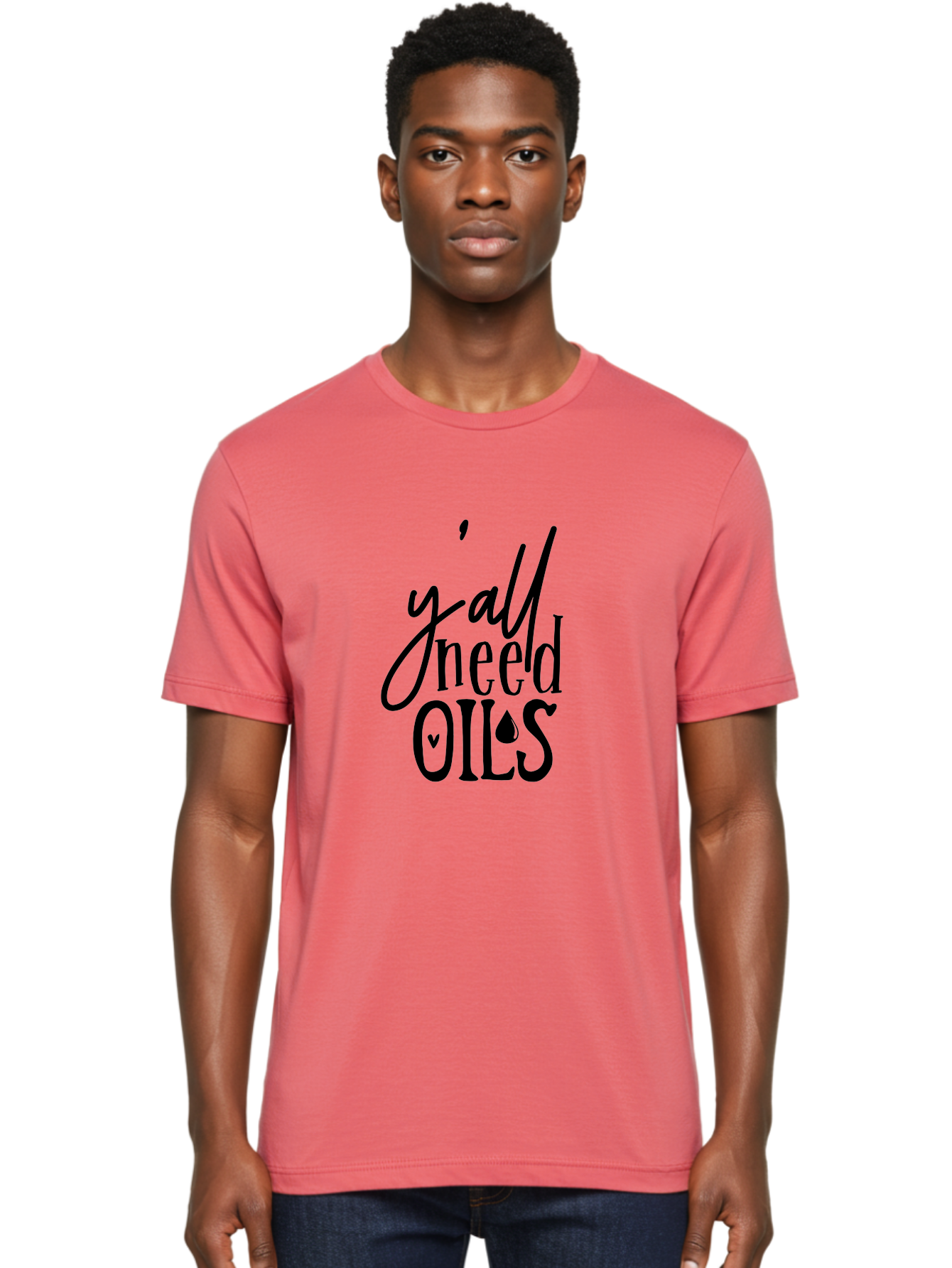 Y-All-Need-Oils Men'S Graphic Tee, 100% Cotton, Comfortable Casual Summer Wear, Machine Washable, Essential Oils, Wellness, Self Care, Aromatherapy, Natural Remedies, Healthy Living, Y'All Need Oils Aab598