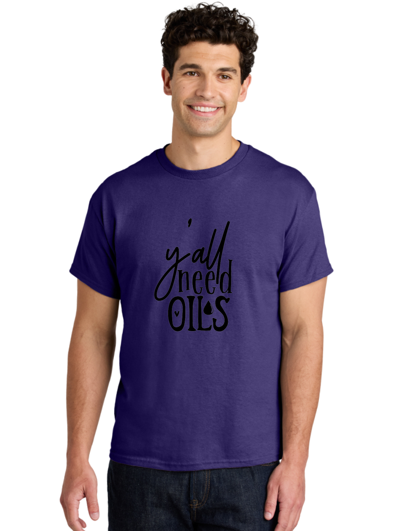 Y-All-Need-Oils Men'S Graphic Tee, 100% Cotton, Comfortable Casual Summer Wear, Machine Washable, Essential Oils, Wellness, Self Care, Aromatherapy, Natural Remedies, Healthy Living, Y'All Need Oils Aab598 30