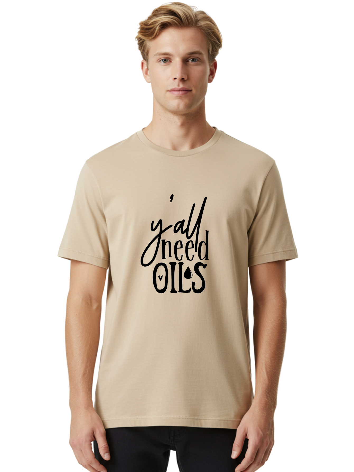 Y-All-Need-Oils Men'S Graphic Tee, 100% Cotton, Comfortable Casual Summer Wear, Machine Washable, Essential Oils, Wellness, Self Care, Aromatherapy, Natural Remedies, Healthy Living, Y'All Need Oils Aab598 24