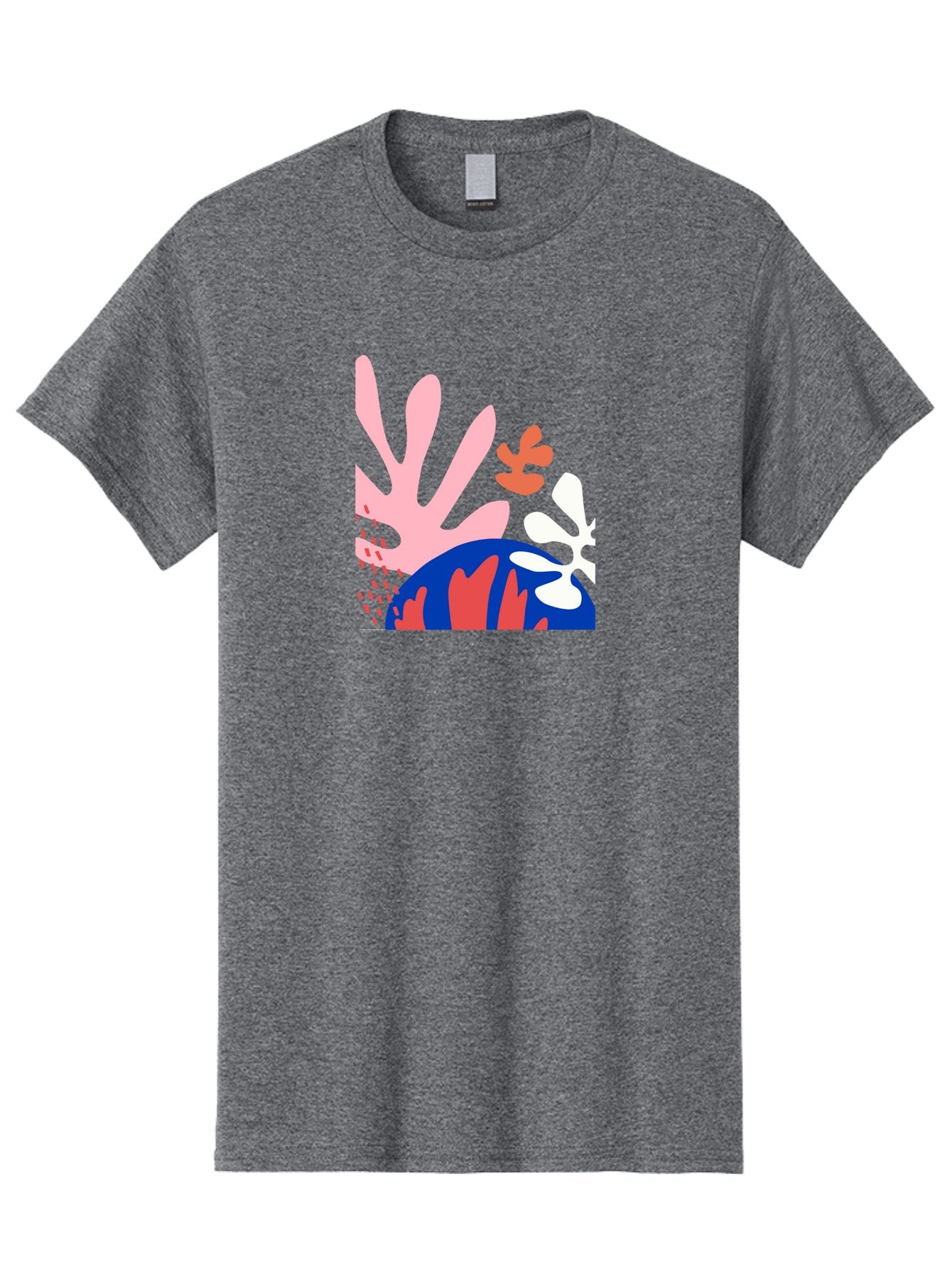 Abstract-Art Men'S Graphic Tee, 100% Cotton, Comfortable Casual Summer Wear, Machine Washable, Abstract Floral Design, Vibrant Colors, Playful Patterns, Blue And Red Globe, Pink Background, Yellow Rectangle, Modern Art, Creative Graphic Aab600 7