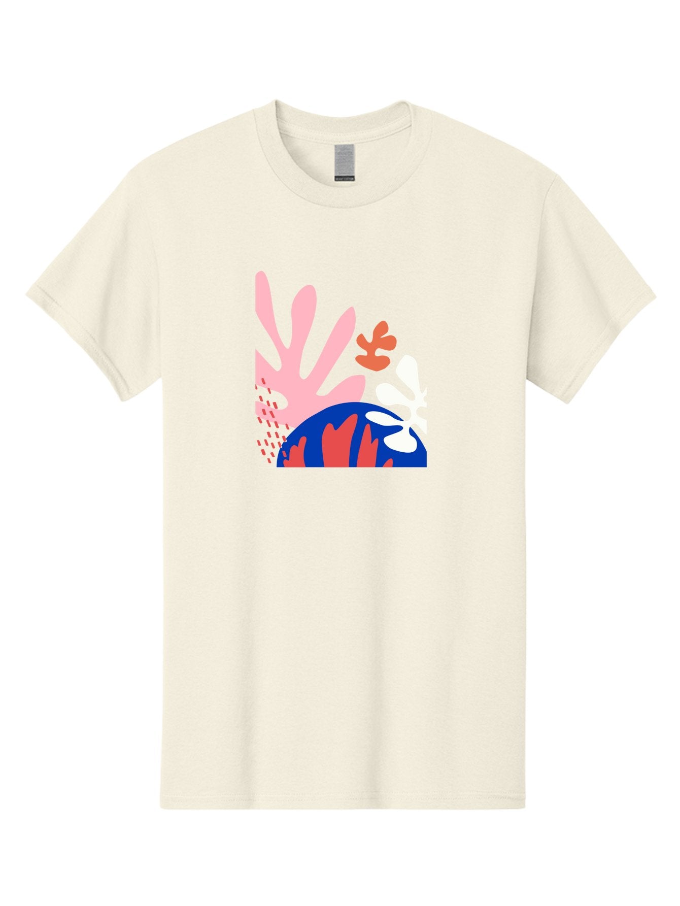 Abstract-Art Men'S Graphic Tee, 100% Cotton, Comfortable Casual Summer Wear, Machine Washable, Abstract Floral Design, Vibrant Colors, Playful Patterns, Blue And Red Globe, Pink Background, Yellow Rectangle, Modern Art, Creative Graphic Aab600 8