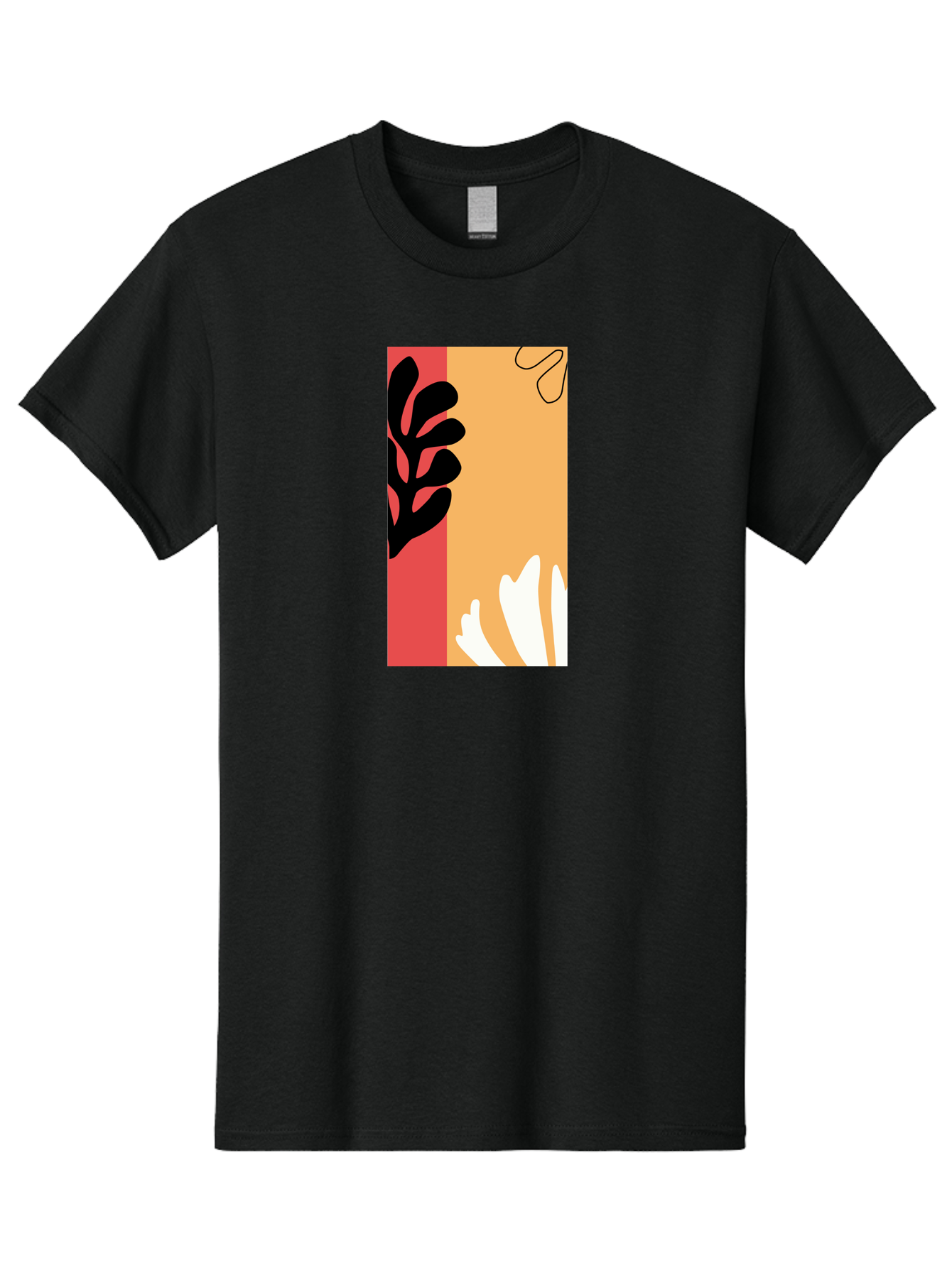 Abstract-Flowers Men'S Graphic Tee, 100% Cotton, Comfortable Casual Summer Wear, Machine Washable, Abstract Leaves, Graphic Design, Modern Art, Bold Colors, Minimalist Style, Floral Motif, Creative Expression, Digital Illustration Aab602 29