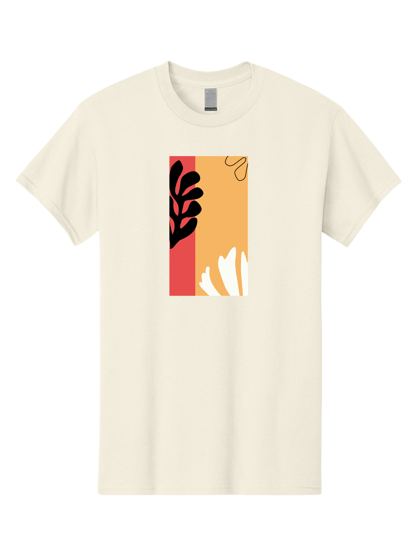 Abstract-Flowers Men'S Graphic Tee, 100% Cotton, Comfortable Casual Summer Wear, Machine Washable, Abstract Leaves, Graphic Design, Modern Art, Bold Colors, Minimalist Style, Floral Motif, Creative Expression, Digital Illustration Aab602 27