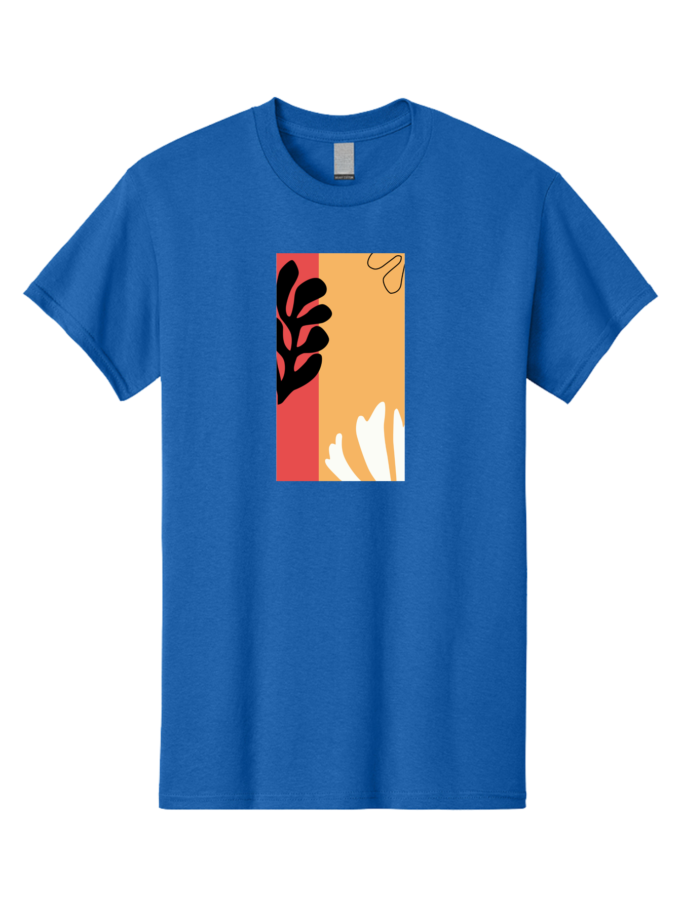 Abstract-Flowers Men'S Graphic Tee, 100% Cotton, Comfortable Casual Summer Wear, Machine Washable, Abstract Leaves, Graphic Design, Modern Art, Bold Colors, Minimalist Style, Floral Motif, Creative Expression, Digital Illustration Aab602 11
