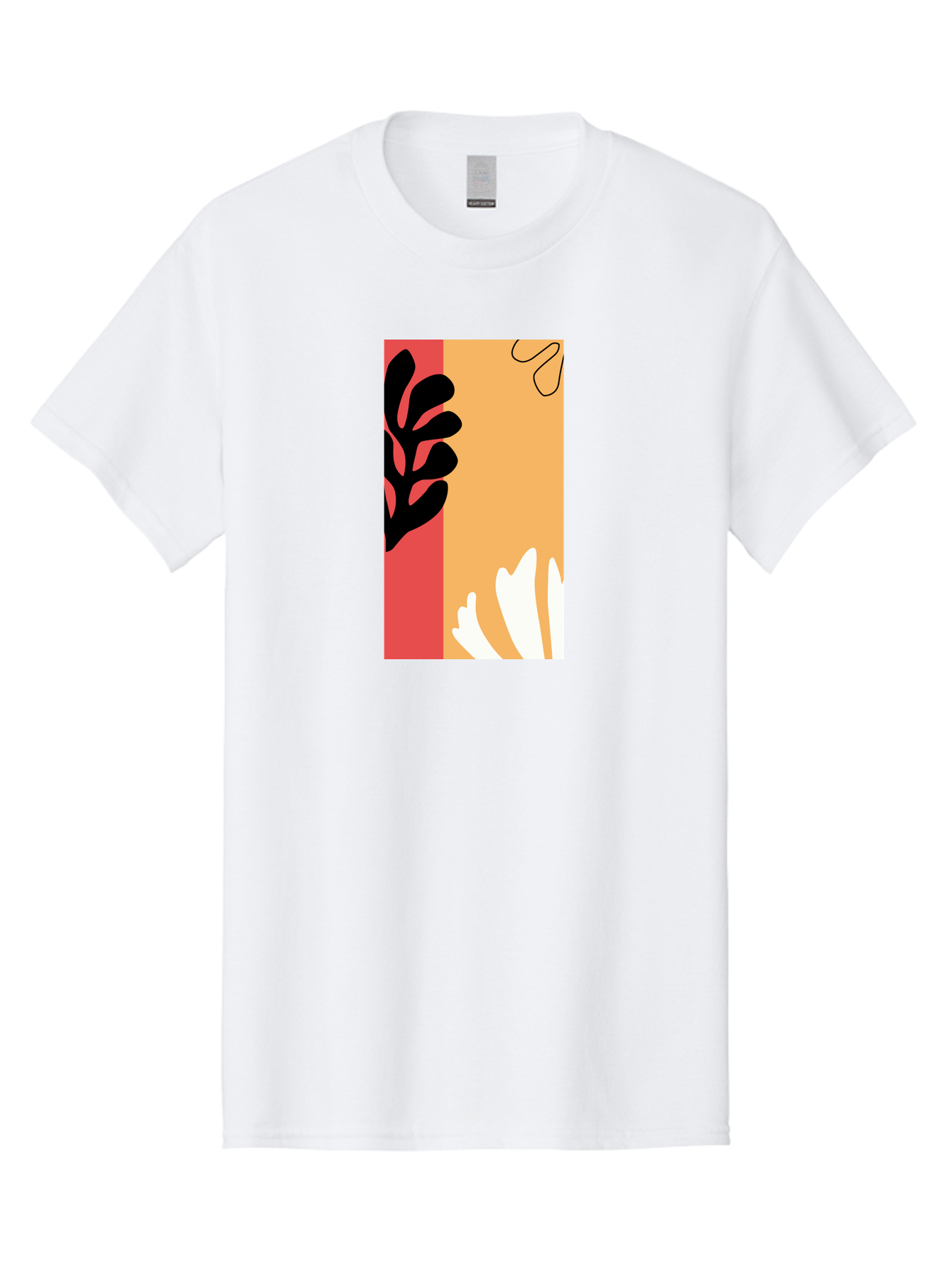 Abstract-Flowers Men'S Graphic Tee, 100% Cotton, Comfortable Casual Summer Wear, Machine Washable, Abstract Leaves, Graphic Design, Modern Art, Bold Colors, Minimalist Style, Floral Motif, Creative Expression, Digital Illustration Aab602 5