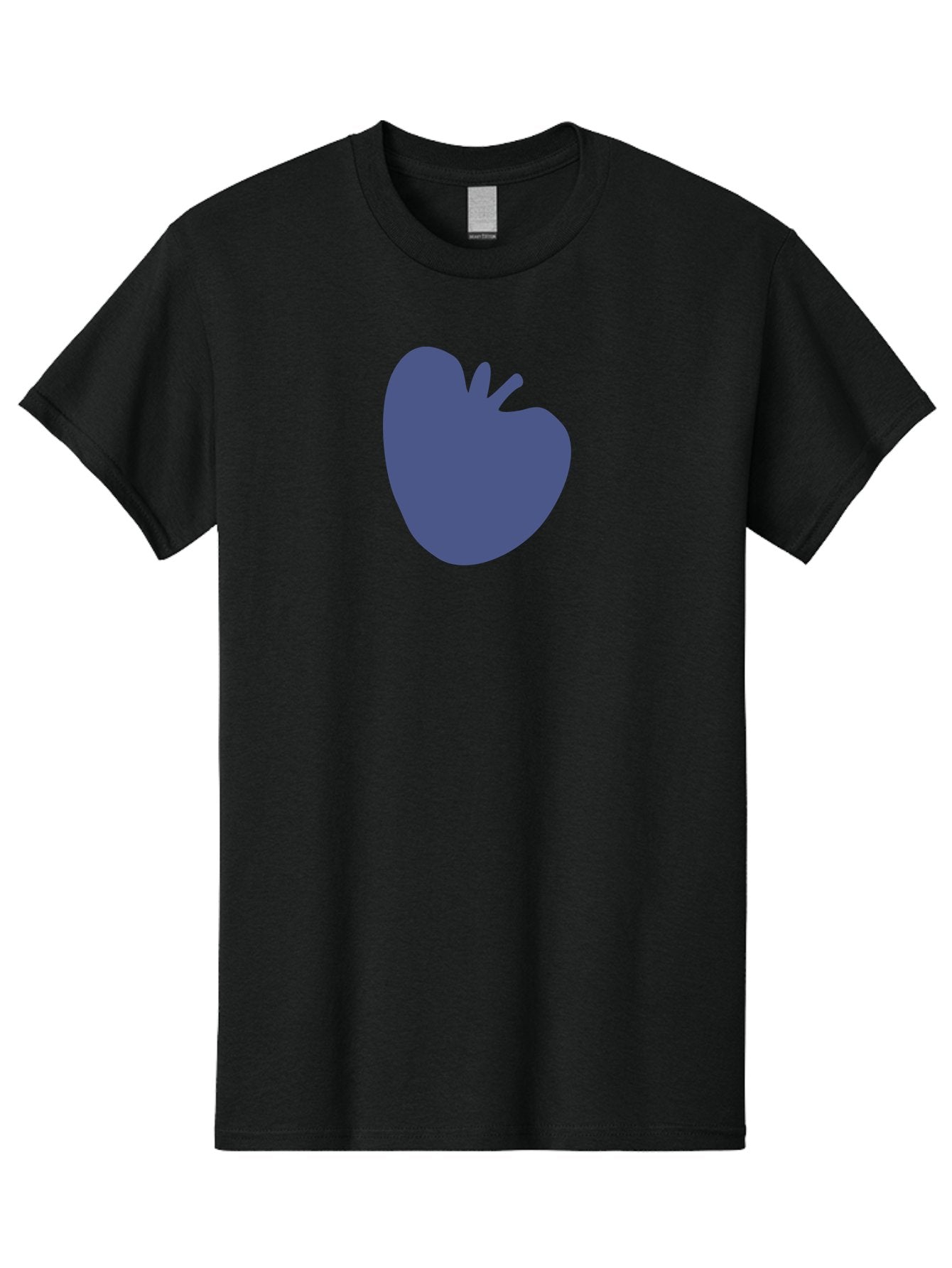 Blue-Apple-1 Men'S Graphic Tee, 100% Cotton, Comfortable Casual Summer Wear, Machine Washable, Purple Apple, Simple Design, Minimalist Logo, Fruit Symbol, Clean Graphics, Modern Illustration Aab603 8