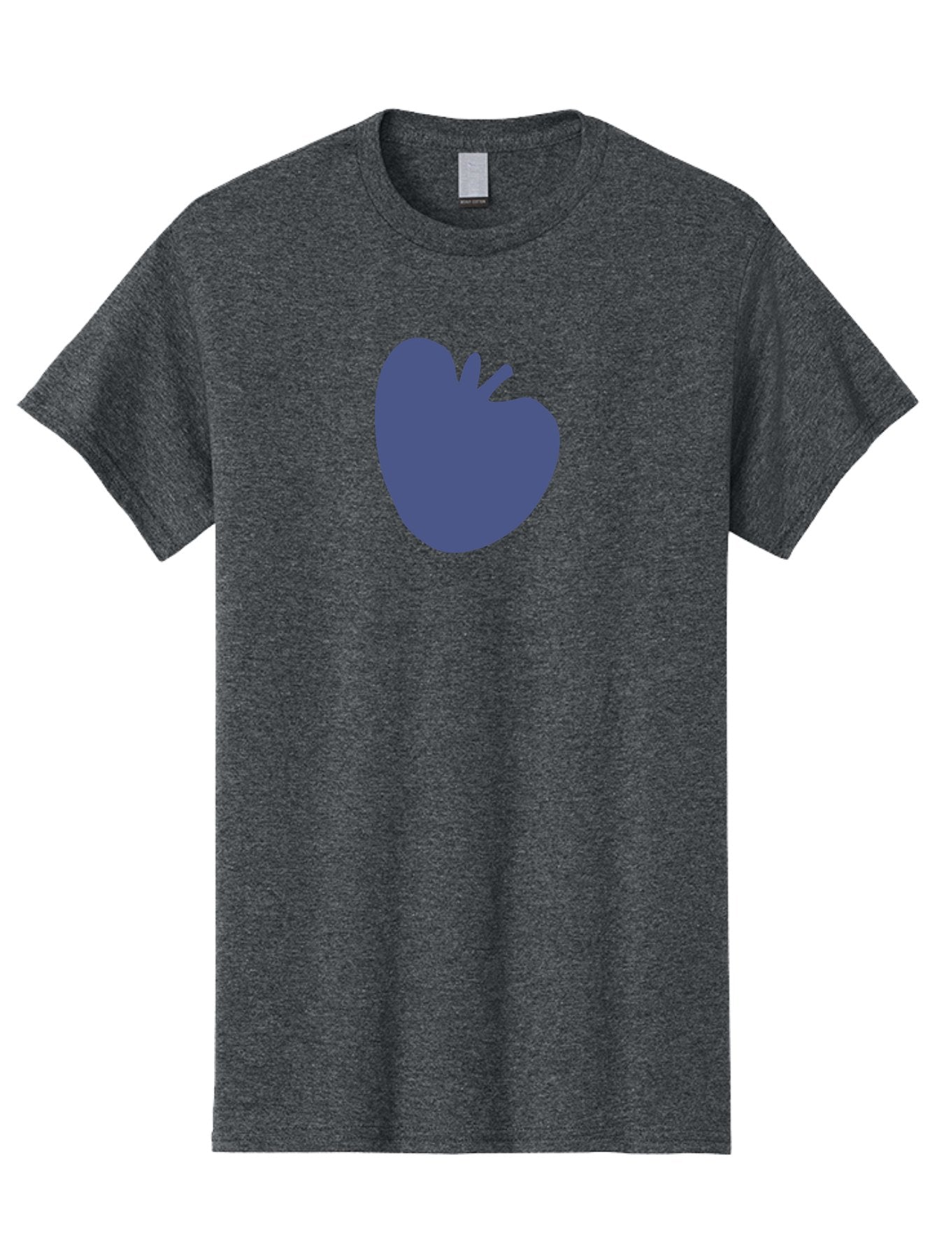 Blue-Apple-1 Men'S Graphic Tee, 100% Cotton, Comfortable Casual Summer Wear, Machine Washable, Purple Apple, Simple Design, Minimalist Logo, Fruit Symbol, Clean Graphics, Modern Illustration Aab603