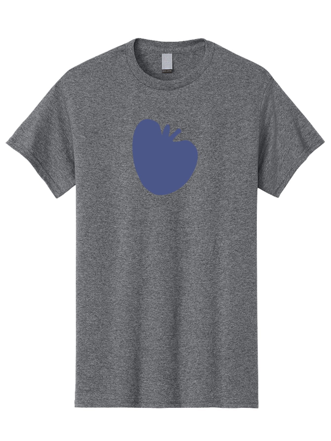 Blue-Apple-1 Men'S Graphic Tee, 100% Cotton, Comfortable Casual Summer Wear, Machine Washable, Purple Apple, Simple Design, Minimalist Logo, Fruit Symbol, Clean Graphics, Modern Illustration Aab603 6