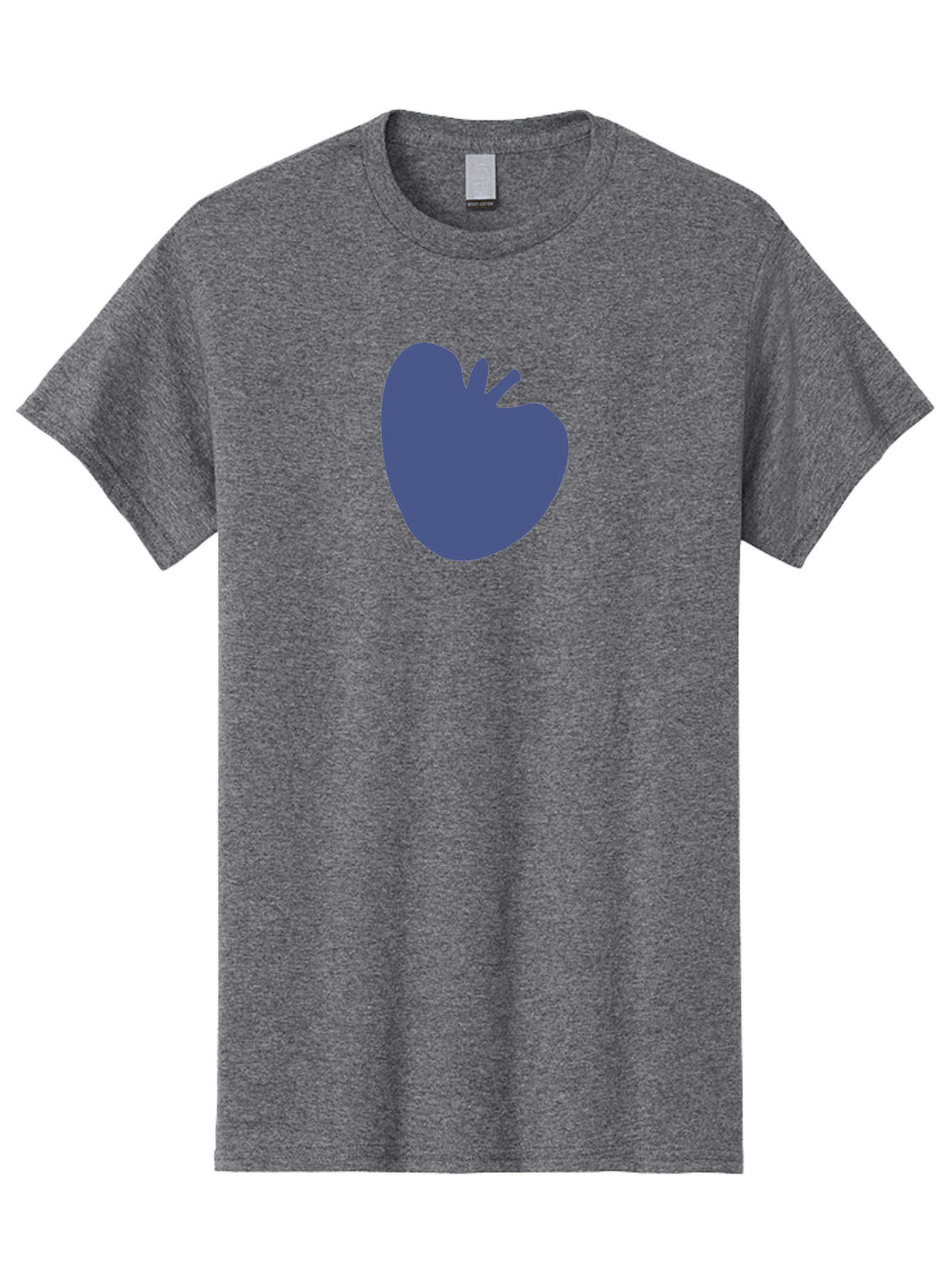 Blue-Apple-1 Men'S Graphic Tee, 100% Cotton, Comfortable Casual Summer Wear, Machine Washable, Purple Apple, Simple Design, Minimalist Logo, Fruit Symbol, Clean Graphics, Modern Illustration Aab603 13