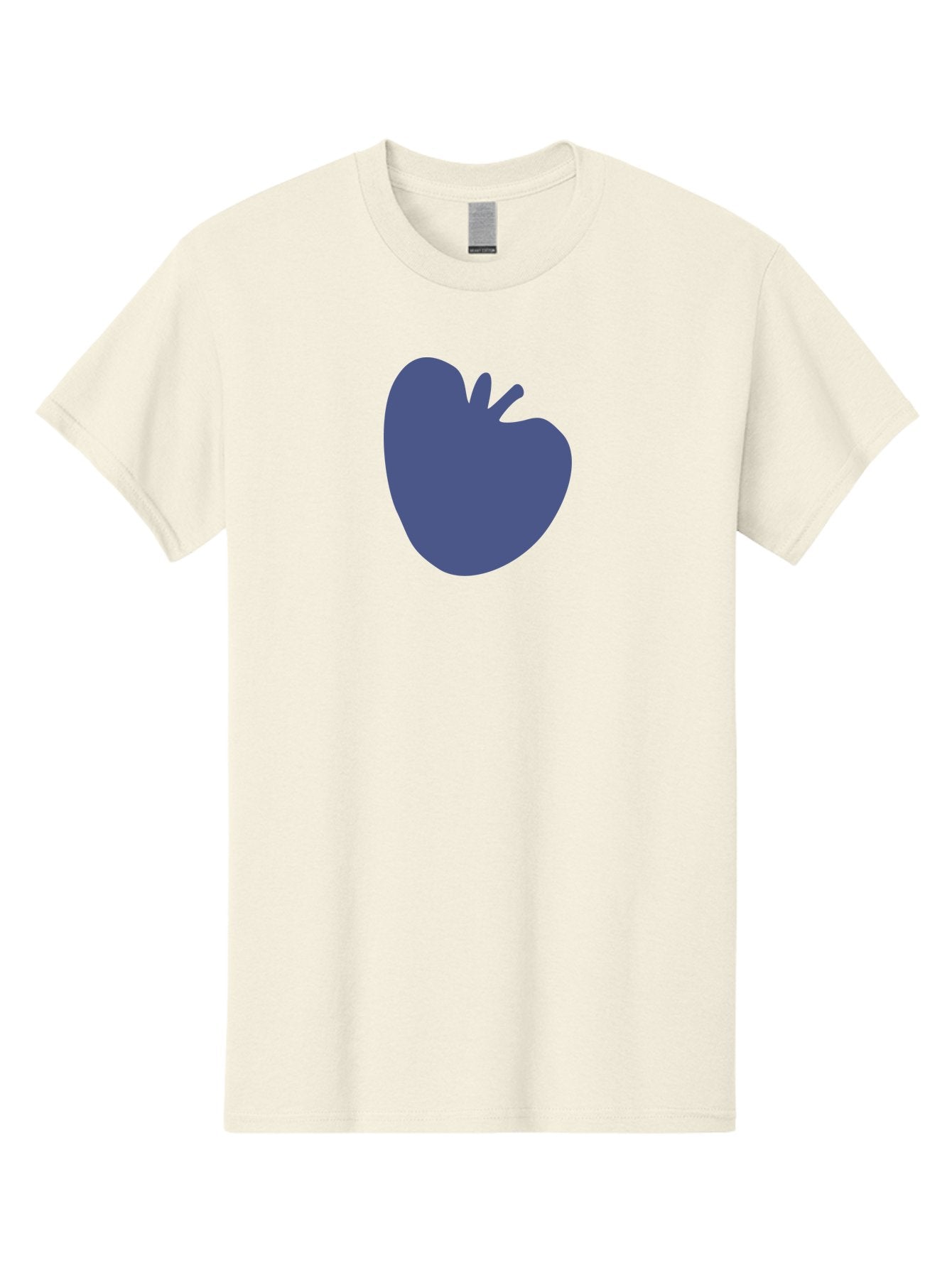 Blue-Apple-1 Men'S Graphic Tee, 100% Cotton, Comfortable Casual Summer Wear, Machine Washable, Purple Apple, Simple Design, Minimalist Logo, Fruit Symbol, Clean Graphics, Modern Illustration Aab603 10
