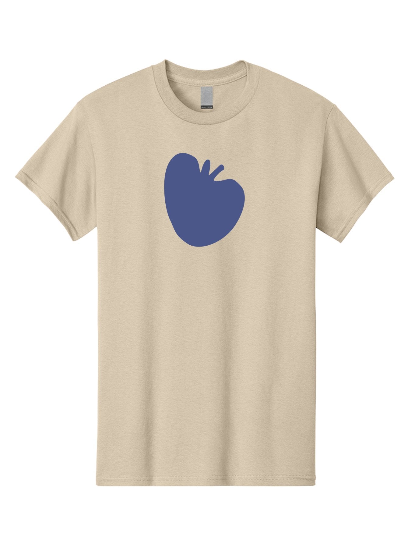 Blue-Apple-1 Men'S Graphic Tee, 100% Cotton, Comfortable Casual Summer Wear, Machine Washable, Purple Apple, Simple Design, Minimalist Logo, Fruit Symbol, Clean Graphics, Modern Illustration Aab603 11