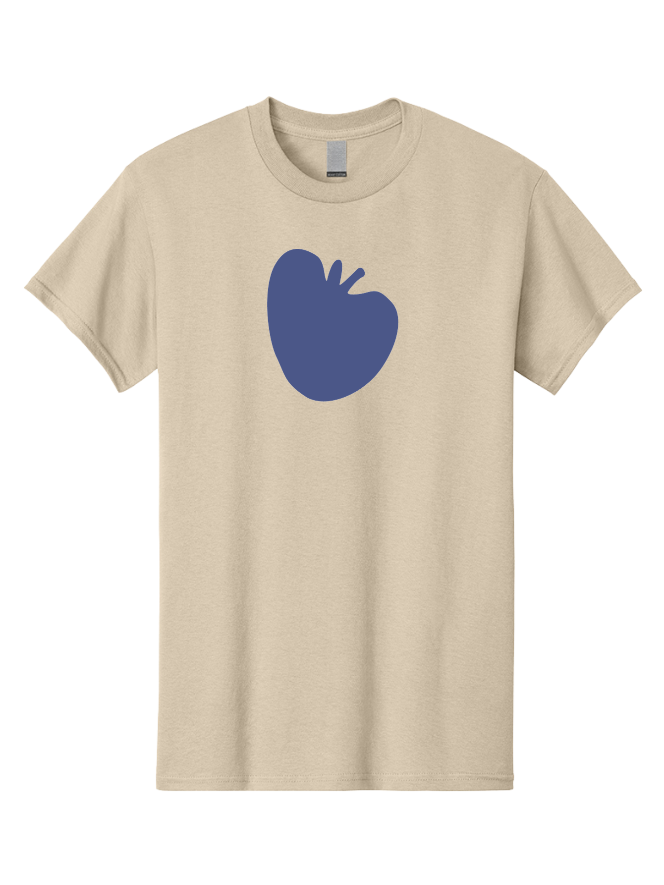 Blue-Apple-1 Men'S Graphic Tee, 100% Cotton, Comfortable Casual Summer Wear, Machine Washable, Purple Apple, Simple Design, Minimalist Logo, Fruit Symbol, Clean Graphics, Modern Illustration Aab603 7