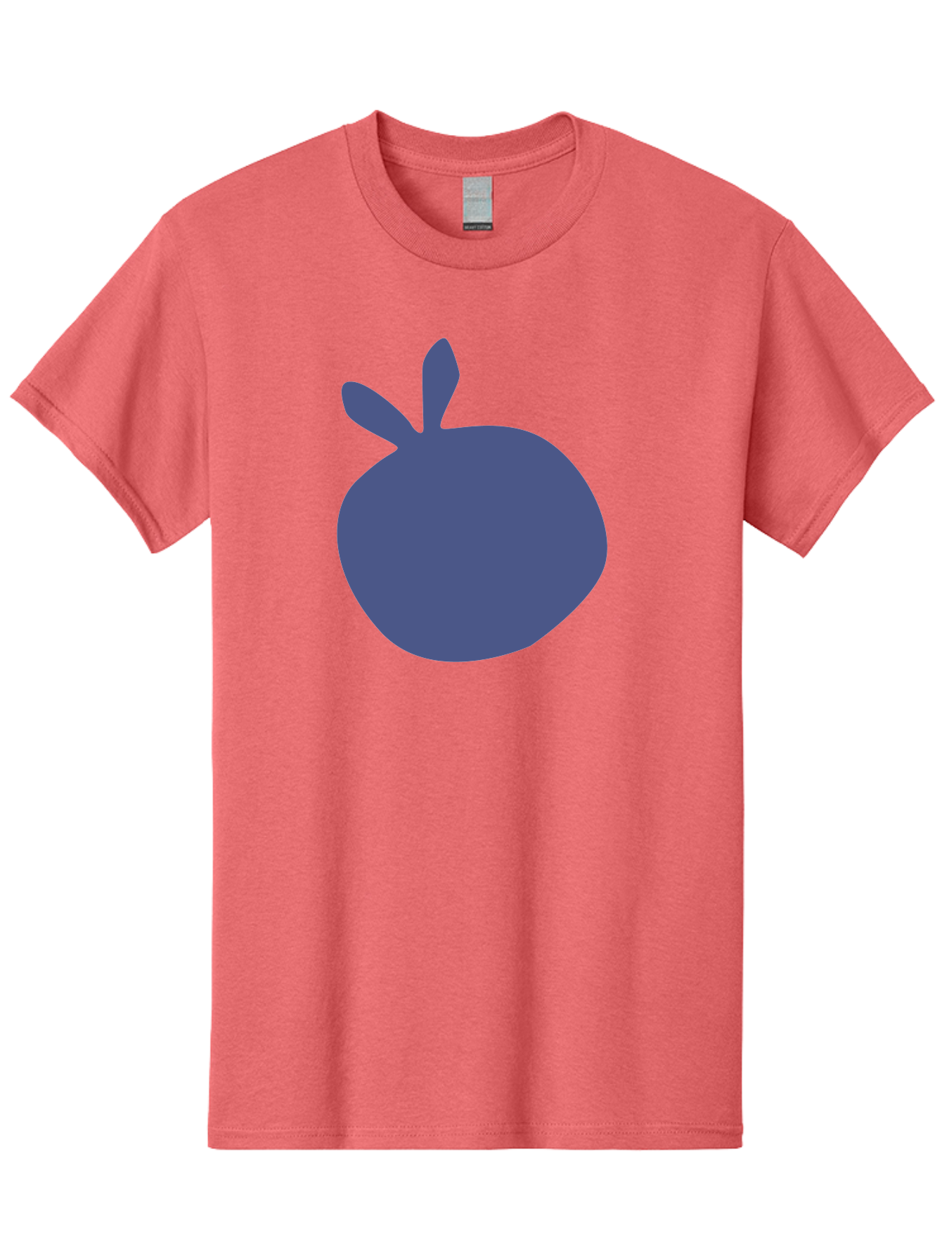 Blue-Apple Men'S Graphic Tee, 100% Cotton, Comfortable Casual Summer Wear, Machine Washable, Blue Apple, Simple Design, Minimalist Art, Blue Fruit, Digital Illustration, Apple Silhouette, Graphic Icon Aab604 27