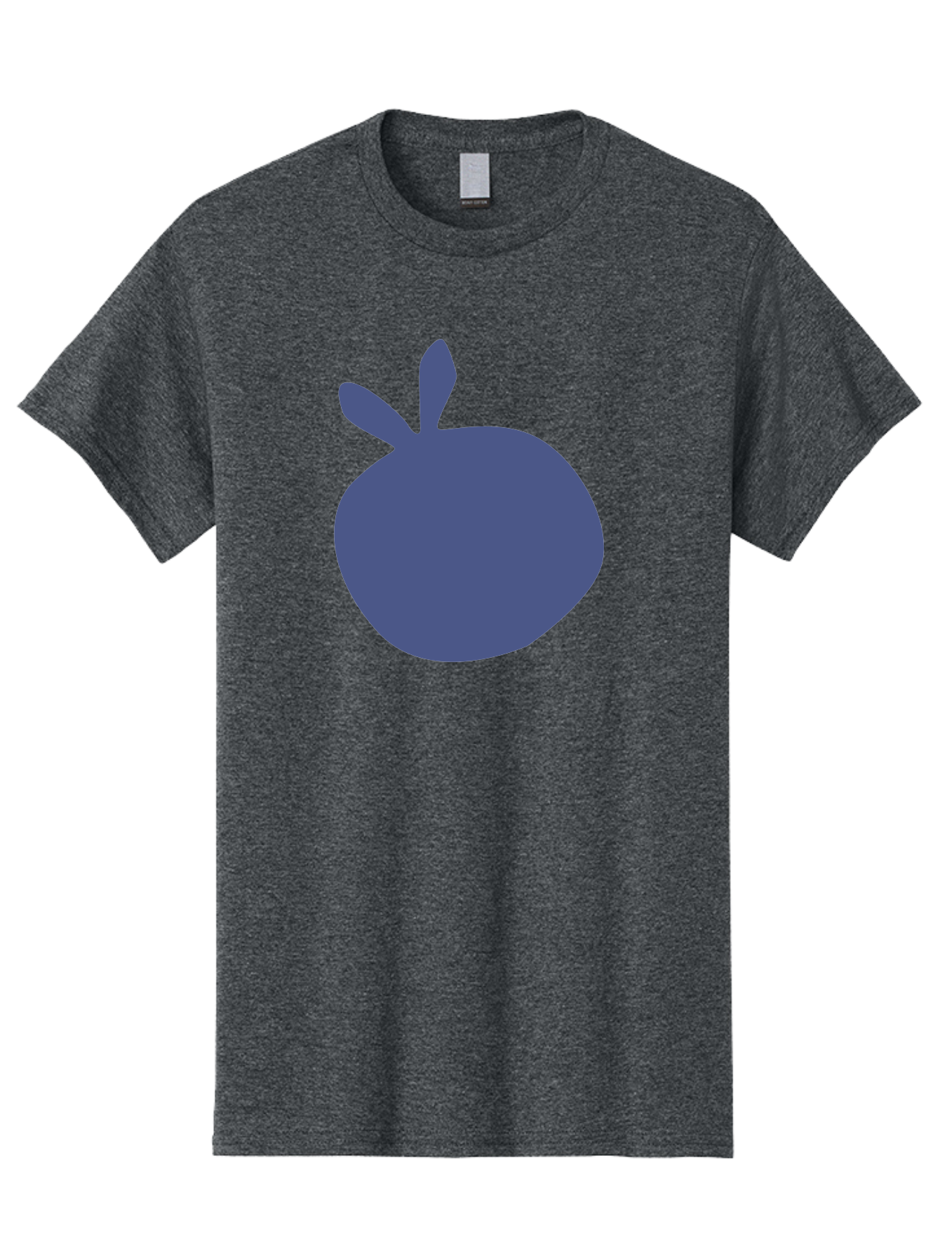 Blue-Apple Men'S Graphic Tee, 100% Cotton, Comfortable Casual Summer Wear, Machine Washable, Blue Apple, Simple Design, Minimalist Art, Blue Fruit, Digital Illustration, Apple Silhouette, Graphic Icon Aab604 25