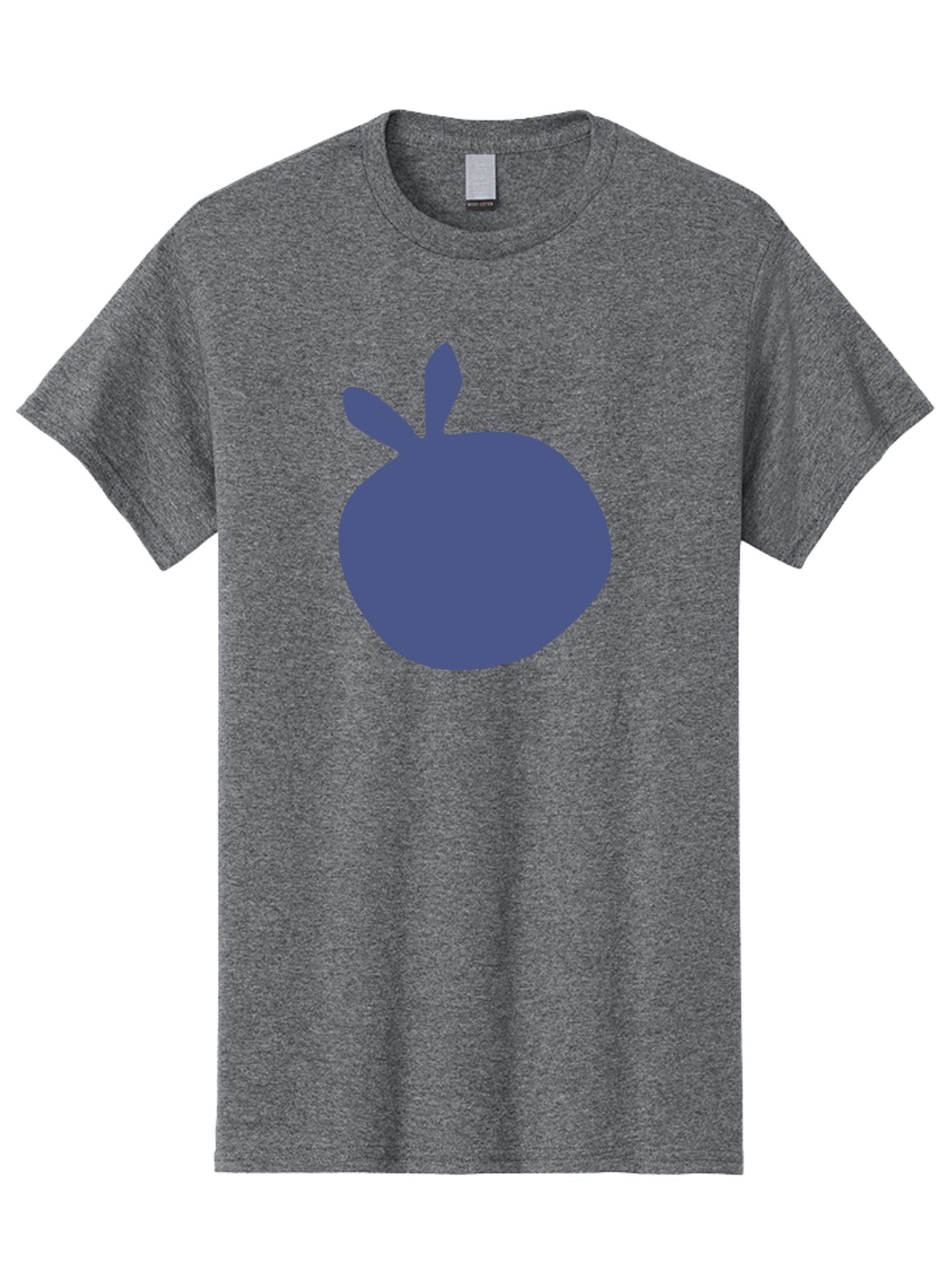 Blue-Apple Men'S Graphic Tee, 100% Cotton, Comfortable Casual Summer Wear, Machine Washable, Blue Apple, Simple Design, Minimalist Art, Blue Fruit, Digital Illustration, Apple Silhouette, Graphic Icon Aab604 5
