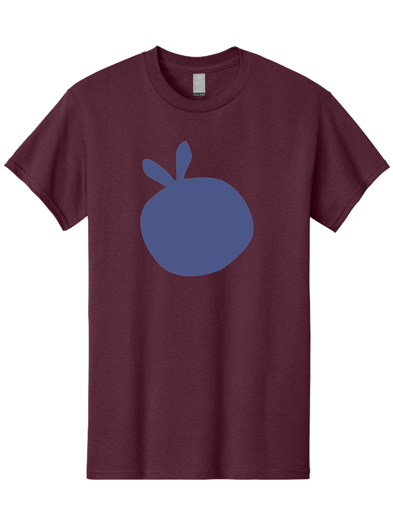 Blue-Apple Men'S Graphic Tee, 100% Cotton, Comfortable Casual Summer Wear, Machine Washable, Blue Apple, Simple Design, Minimalist Art, Blue Fruit, Digital Illustration, Apple Silhouette, Graphic Icon Aab604 21