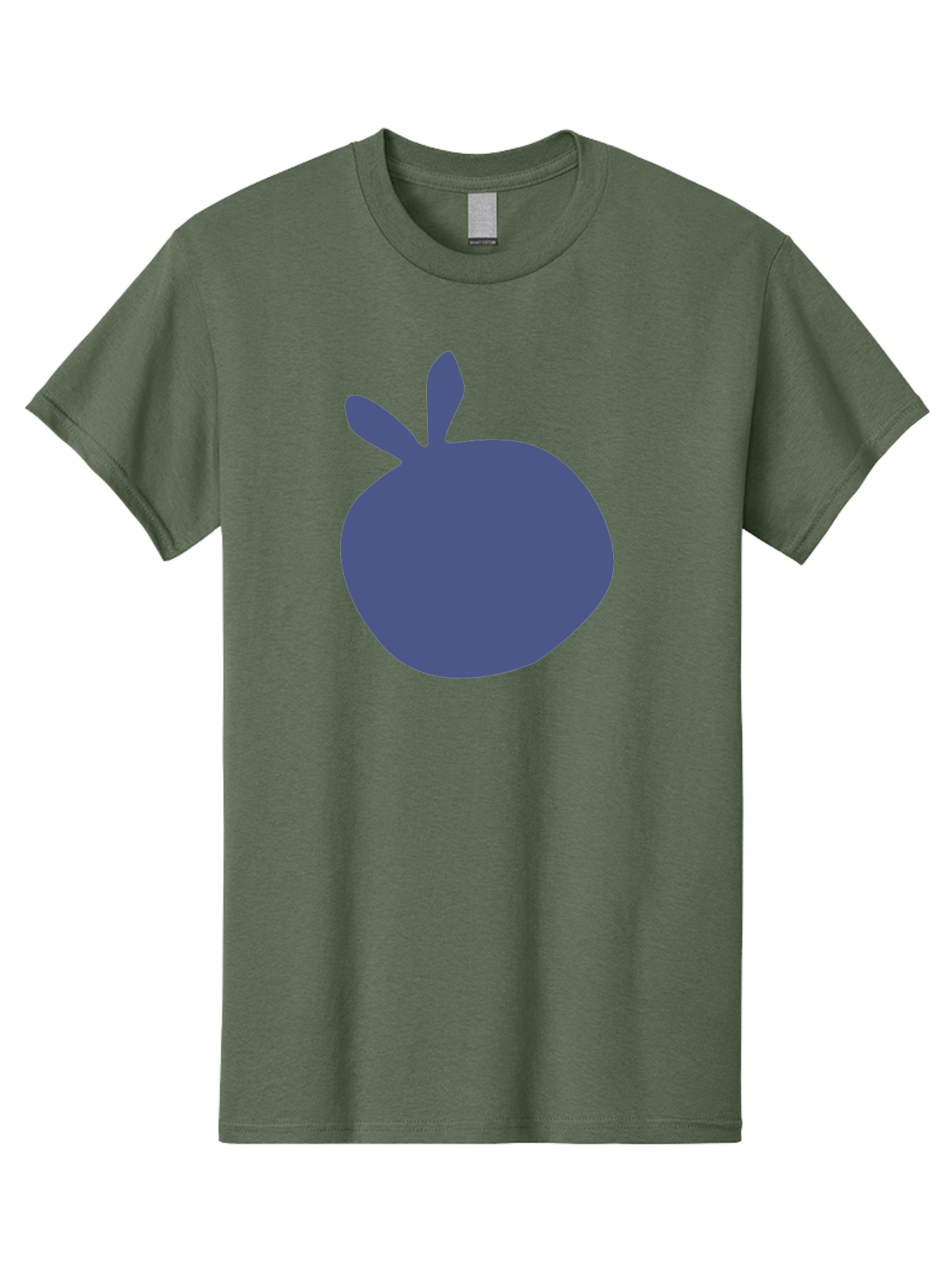 Blue-Apple Men'S Graphic Tee, 100% Cotton, Comfortable Casual Summer Wear, Machine Washable, Blue Apple, Simple Design, Minimalist Art, Blue Fruit, Digital Illustration, Apple Silhouette, Graphic Icon Aab604 17