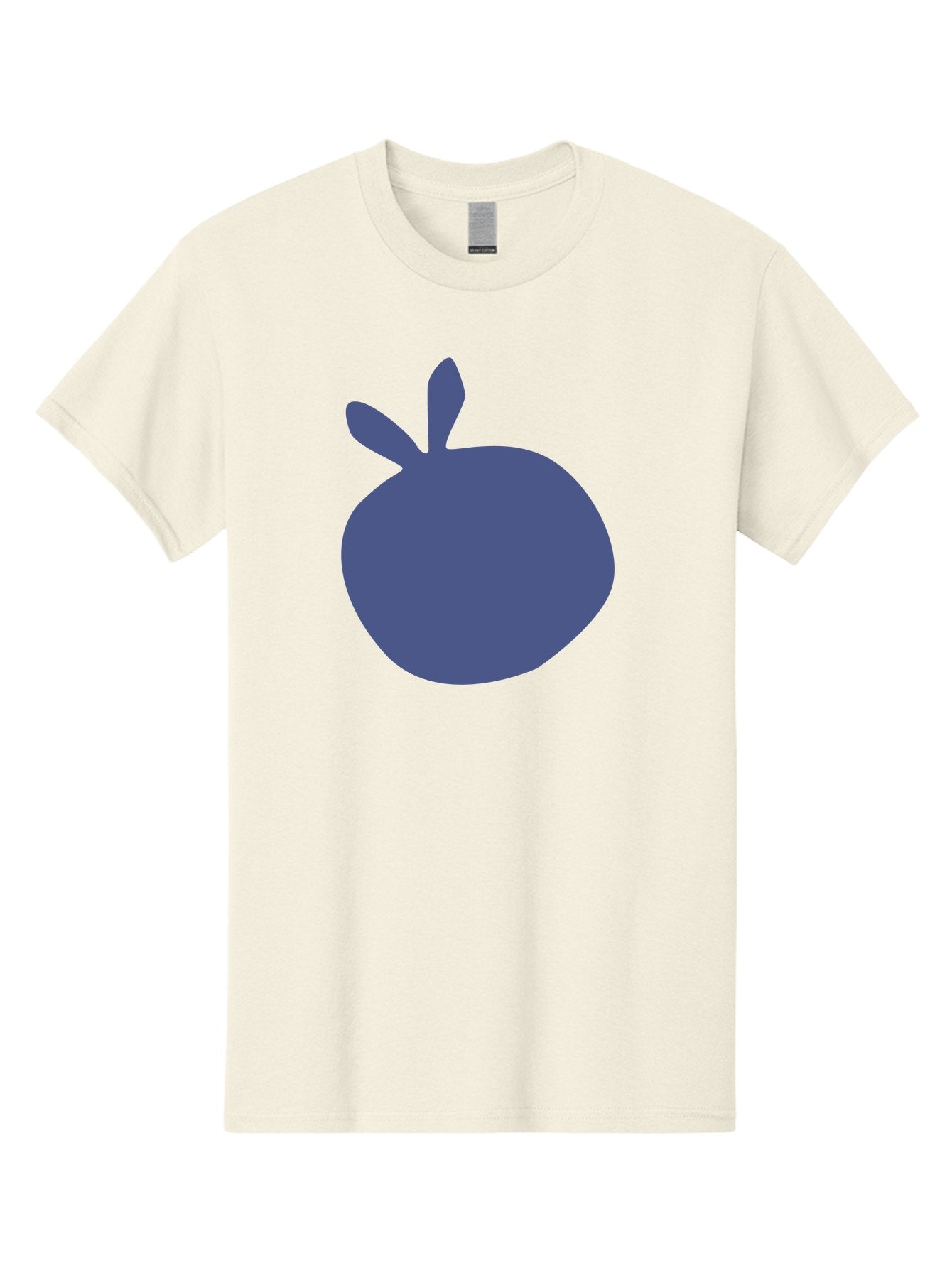 Blue-Apple Men'S Graphic Tee, 100% Cotton, Comfortable Casual Summer Wear, Machine Washable, Blue Apple, Simple Design, Minimalist Art, Blue Fruit, Digital Illustration, Apple Silhouette, Graphic Icon Aab604 15