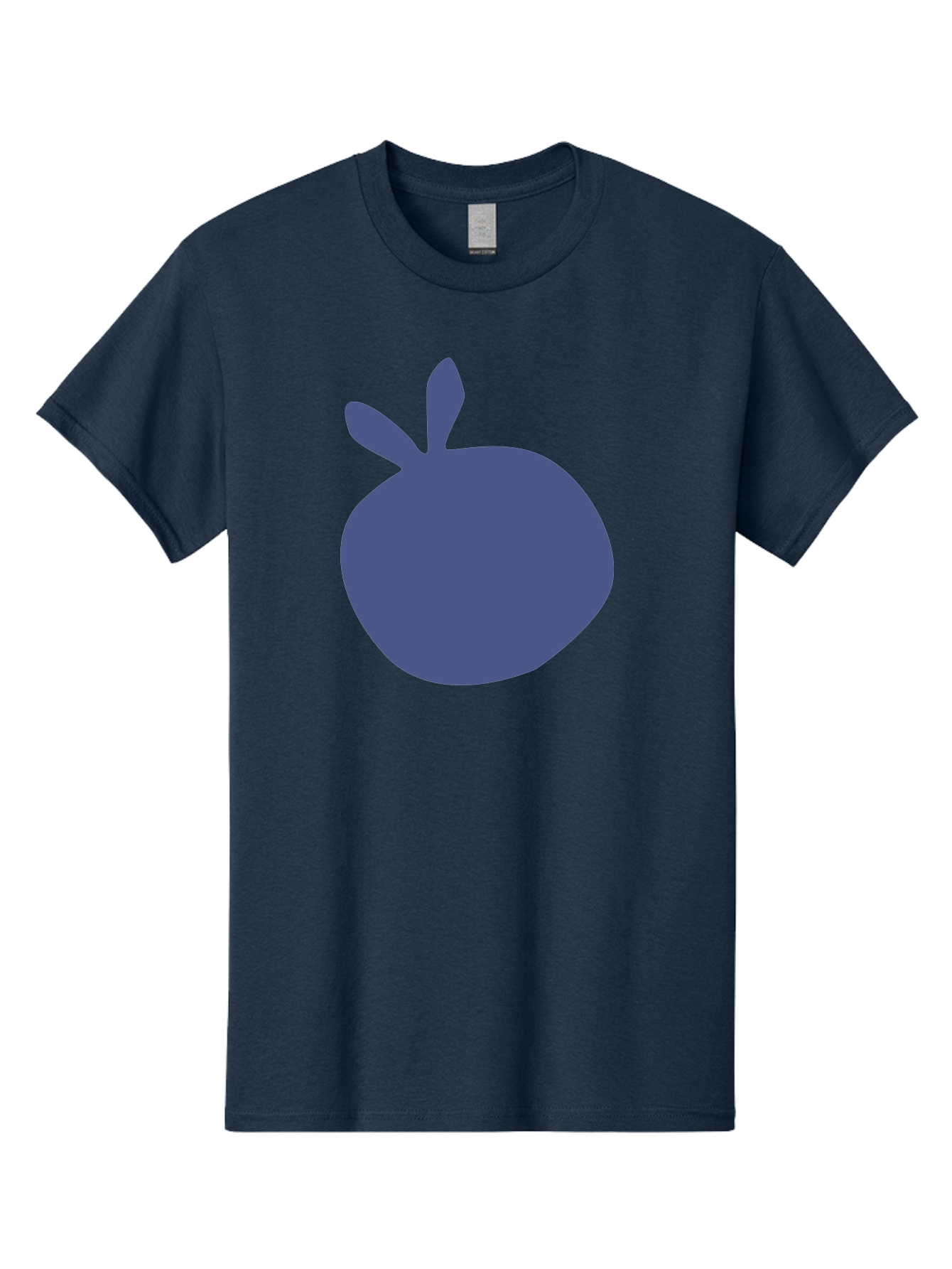 Blue-Apple Men'S Graphic Tee, 100% Cotton, Comfortable Casual Summer Wear, Machine Washable, Blue Apple, Simple Design, Minimalist Art, Blue Fruit, Digital Illustration, Apple Silhouette, Graphic Icon Aab604 3