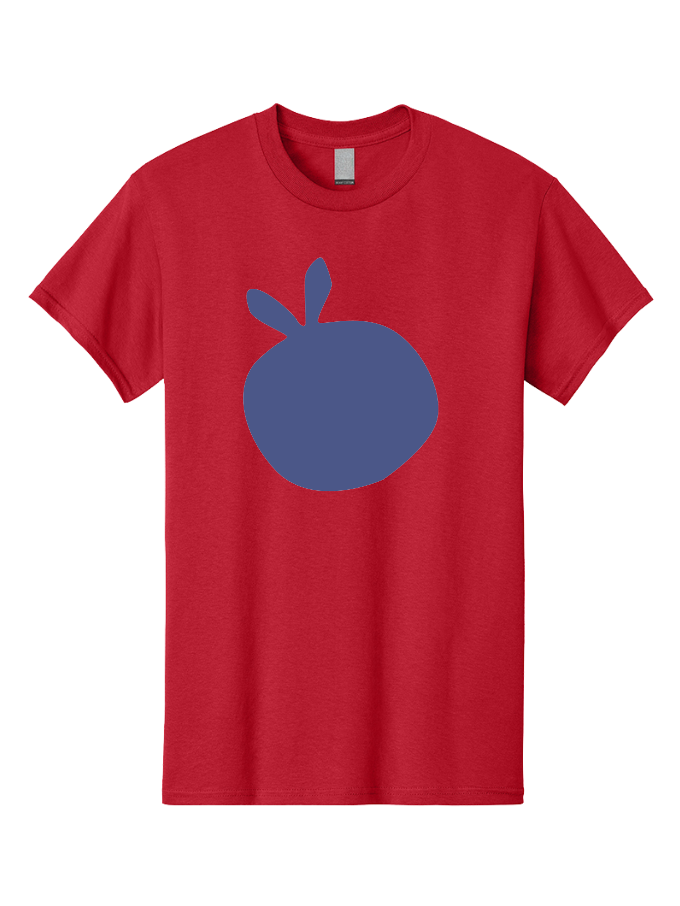Blue-Apple Men'S Graphic Tee, 100% Cotton, Comfortable Casual Summer Wear, Machine Washable, Blue Apple, Simple Design, Minimalist Art, Blue Fruit, Digital Illustration, Apple Silhouette, Graphic Icon Aab604 19