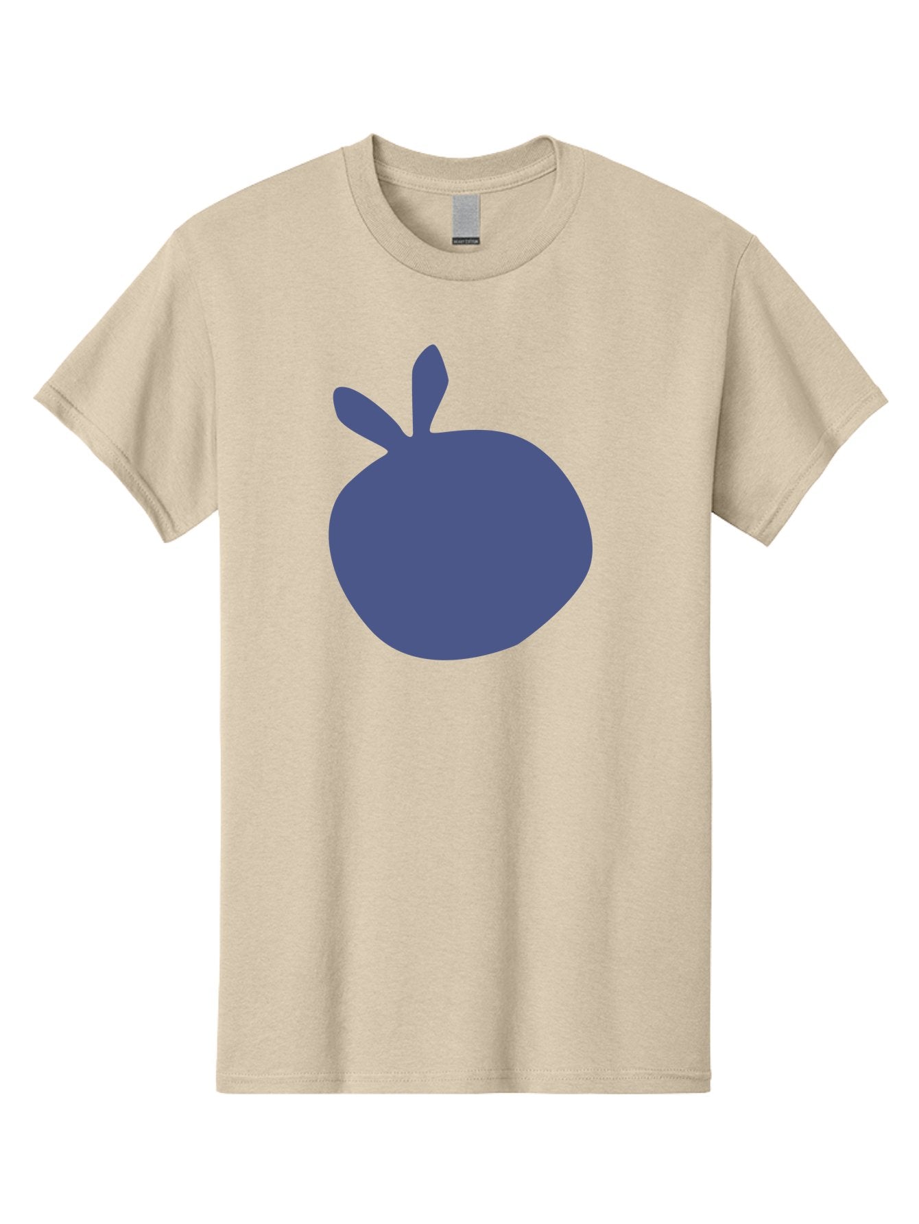 Blue-Apple Men'S Graphic Tee, 100% Cotton, Comfortable Casual Summer Wear, Machine Washable, Blue Apple, Simple Design, Minimalist Art, Blue Fruit, Digital Illustration, Apple Silhouette, Graphic Icon Aab604 13