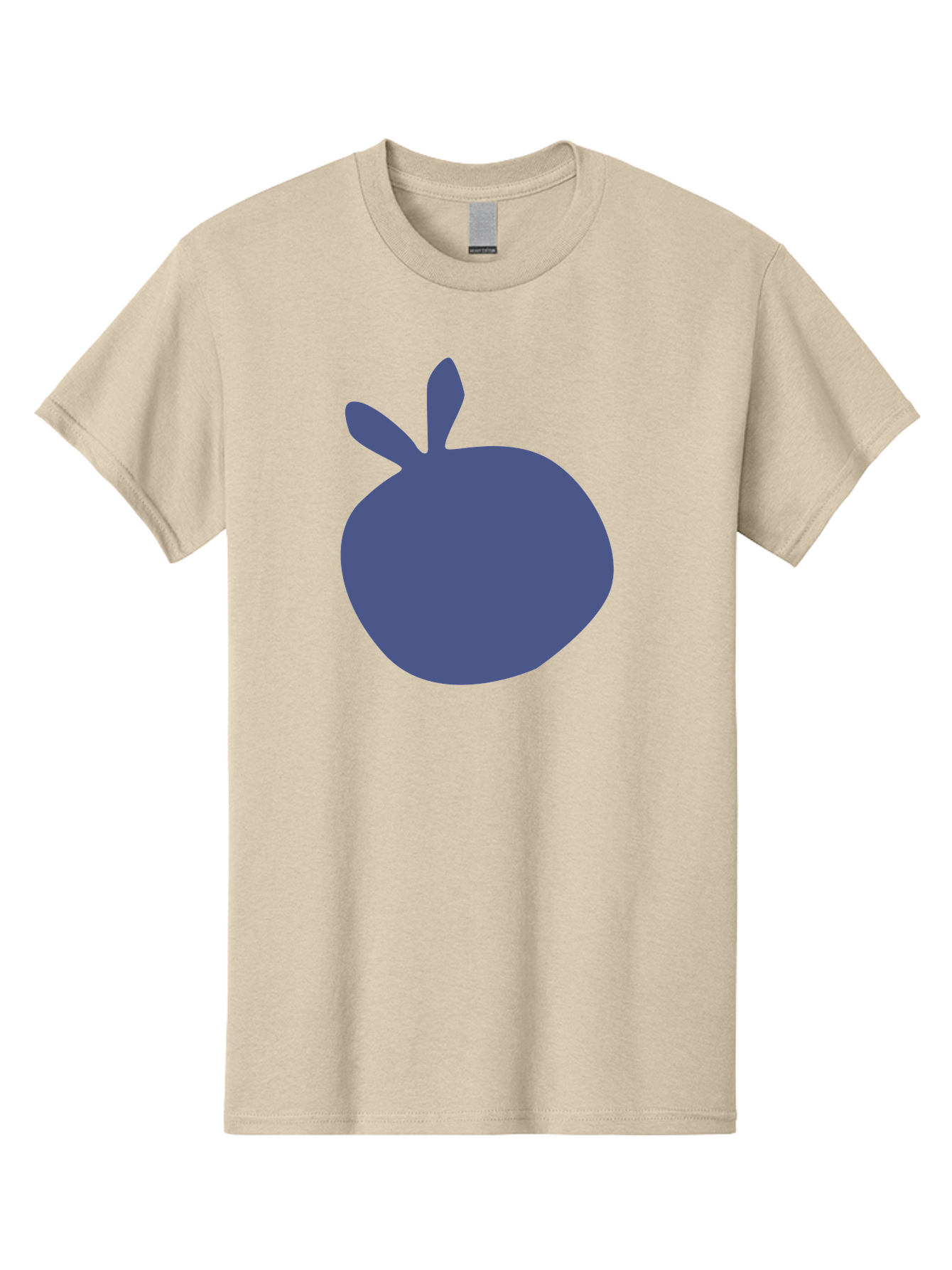 Blue-Apple Men'S Graphic Tee, 100% Cotton, Comfortable Casual Summer Wear, Machine Washable, Blue Apple, Simple Design, Minimalist Art, Blue Fruit, Digital Illustration, Apple Silhouette, Graphic Icon Aab604 29