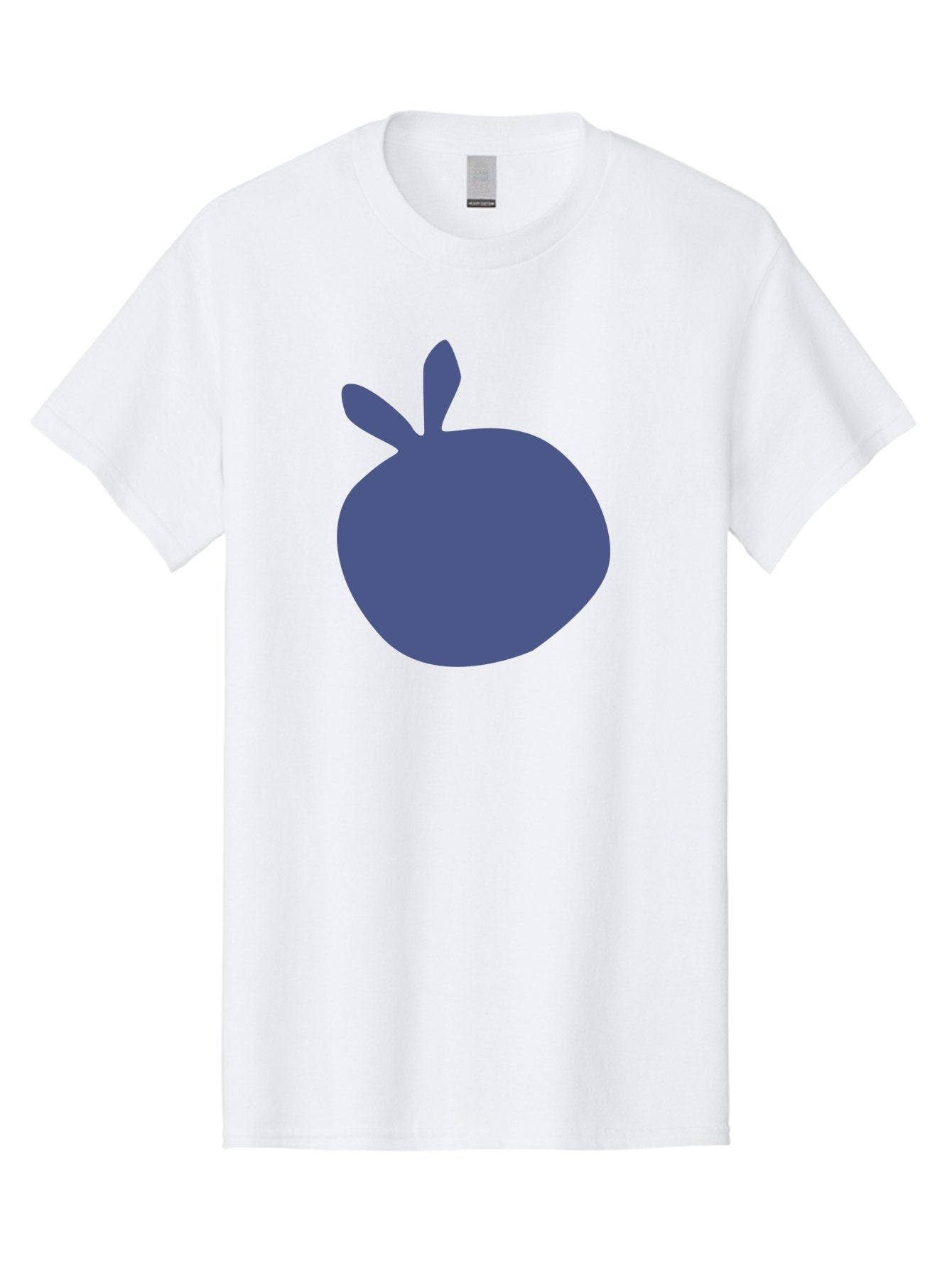 Blue-Apple Men'S Graphic Tee, 100% Cotton, Comfortable Casual Summer Wear, Machine Washable, Blue Apple, Simple Design, Minimalist Art, Blue Fruit, Digital Illustration, Apple Silhouette, Graphic Icon Aab604 4
