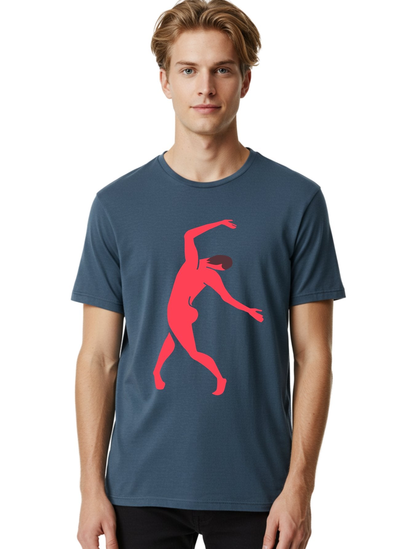 Dancer-1 Men'S Graphic Tee, 100% Cotton, Comfortable Casual Summer Wear, Machine Washable, Female Dancer, Dancing Pose, Dynamic Movement, Modern Dance, Contemporary Dance, Fluid Motion, Elegant Silhouette, Grace, Femininity, Dance Art Aab610 26