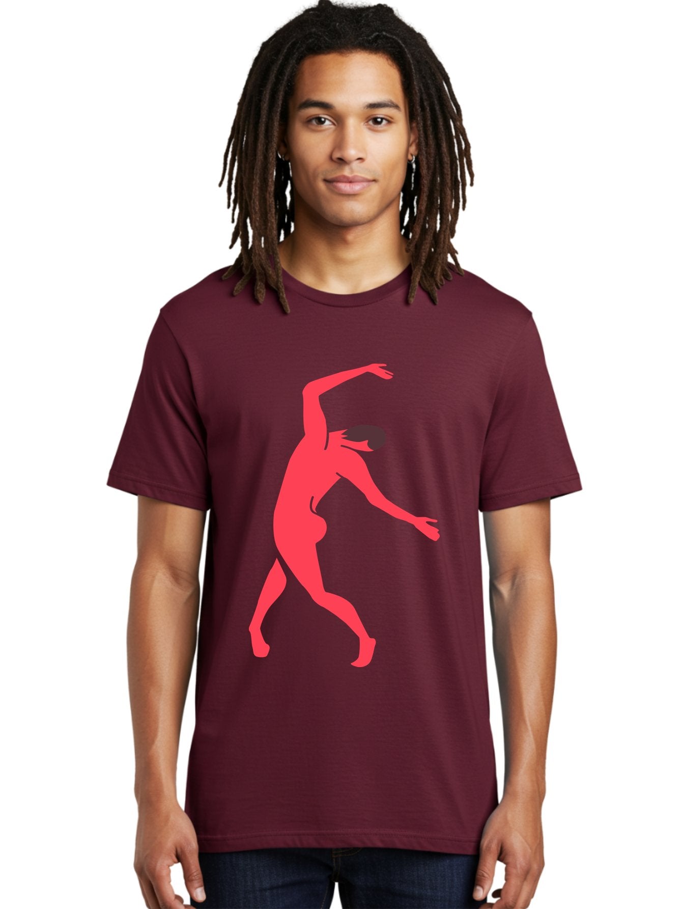 Dancer-1 Men'S Graphic Tee, 100% Cotton, Comfortable Casual Summer Wear, Machine Washable, Female Dancer, Dancing Pose, Dynamic Movement, Modern Dance, Contemporary Dance, Fluid Motion, Elegant Silhouette, Grace, Femininity, Dance Art Aab610 24