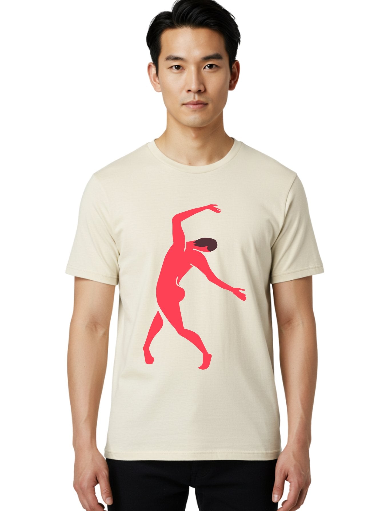 Dancer-1 Men'S Graphic Tee, 100% Cotton, Comfortable Casual Summer Wear, Machine Washable, Female Dancer, Dancing Pose, Dynamic Movement, Modern Dance, Contemporary Dance, Fluid Motion, Elegant Silhouette, Grace, Femininity, Dance Art Aab610 27