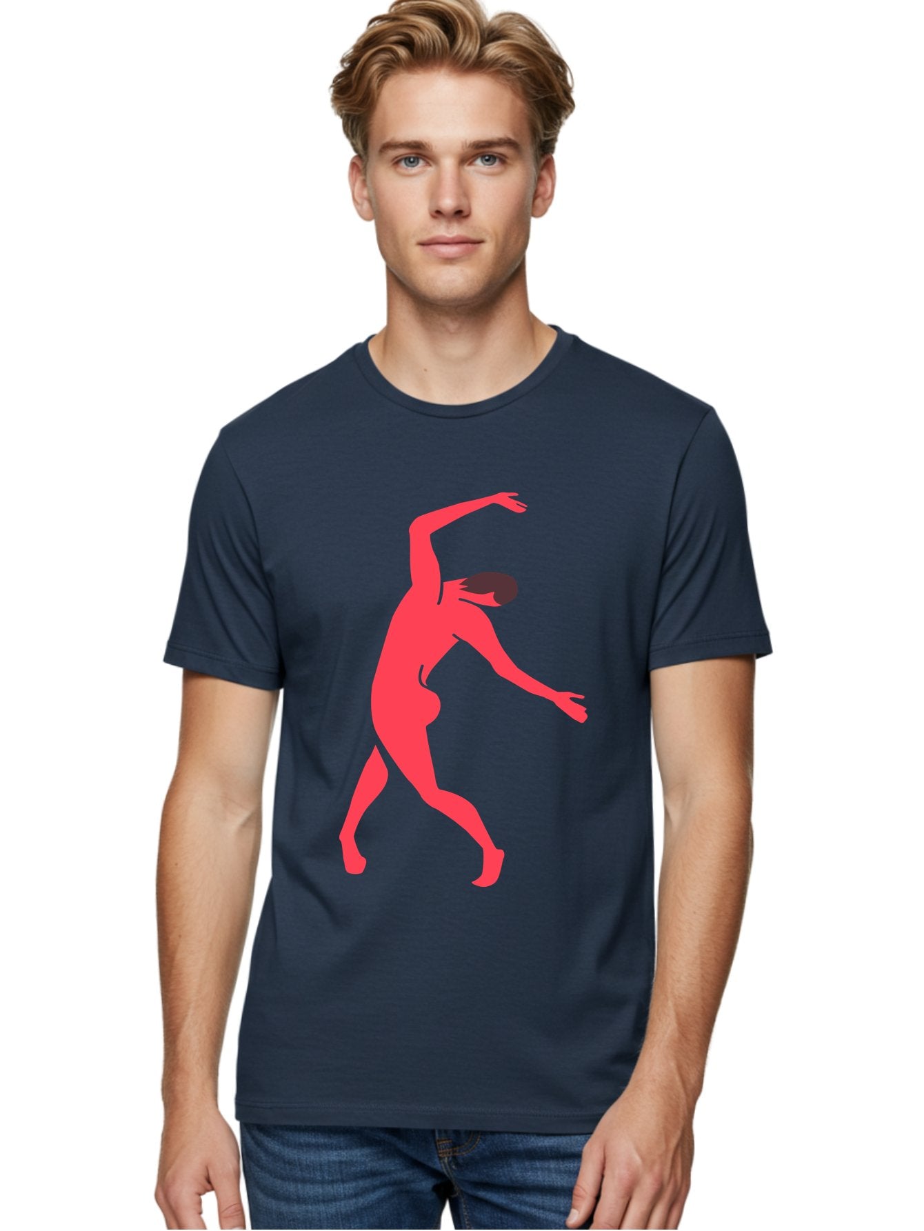 Dancer-1 Men'S Graphic Tee, 100% Cotton, Comfortable Casual Summer Wear, Machine Washable, Female Dancer, Dancing Pose, Dynamic Movement, Modern Dance, Contemporary Dance, Fluid Motion, Elegant Silhouette, Grace, Femininity, Dance Art Aab610 20