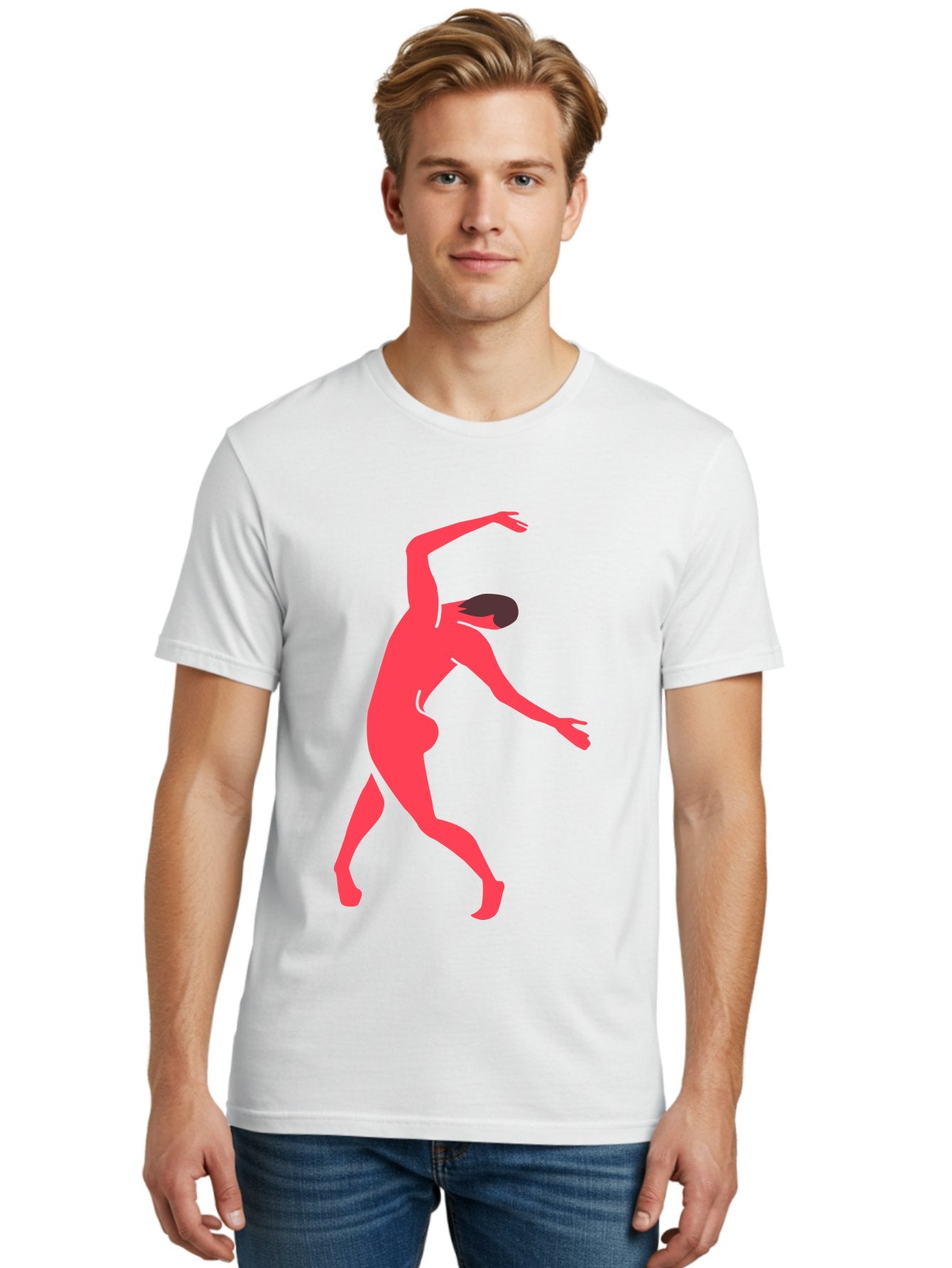 Dancer-1 Men'S Graphic Tee, 100% Cotton, Comfortable Casual Summer Wear, Machine Washable, Female Dancer, Dancing Pose, Dynamic Movement, Modern Dance, Contemporary Dance, Fluid Motion, Elegant Silhouette, Grace, Femininity, Dance Art Aab610 29