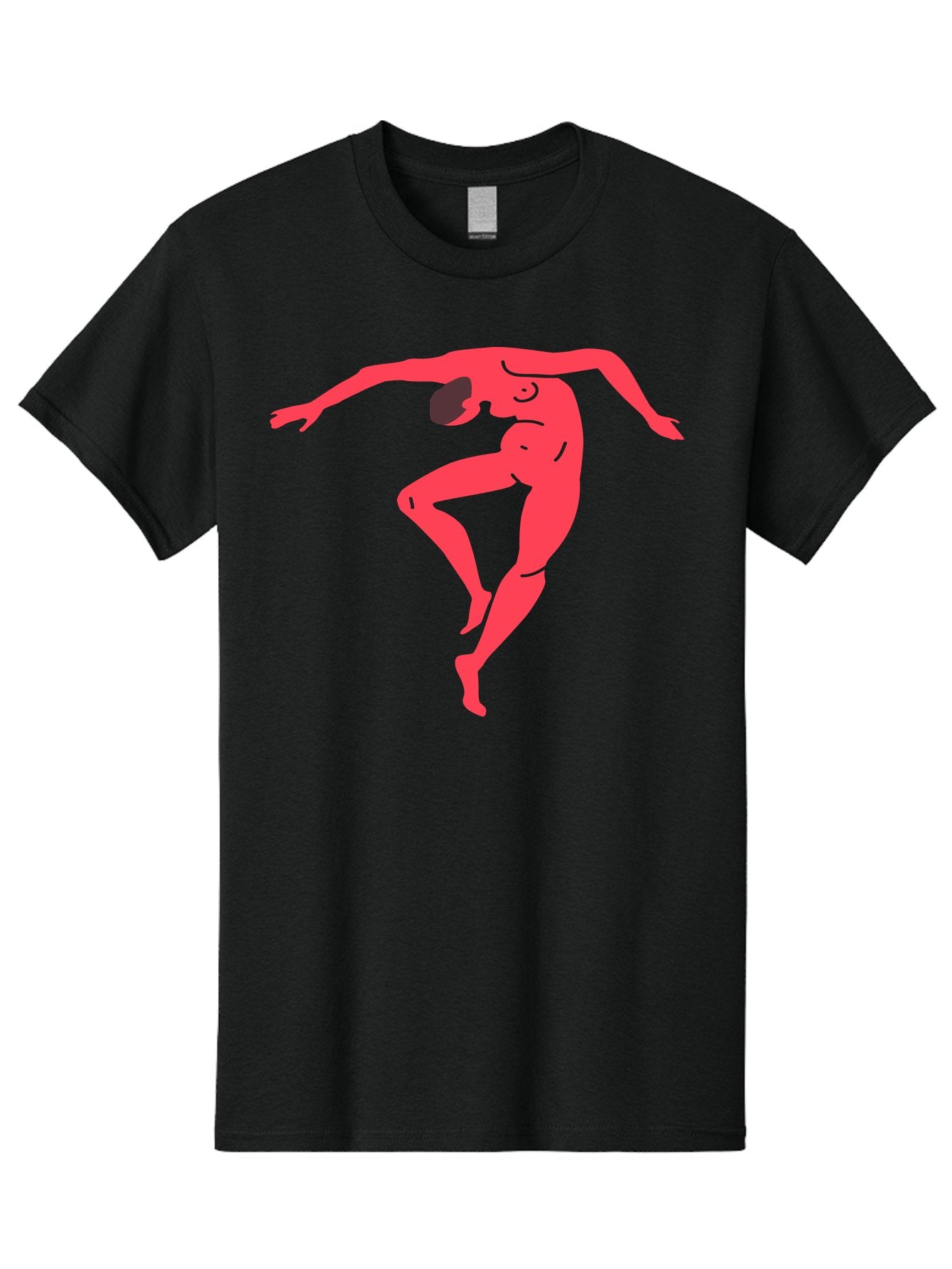 Dancer-2 Men'S Graphic Tee, 100% Cotton, Comfortable Casual Summer Wear, Machine Washable, Dynamic Pose, Human Figure, Dance Movement, Abstract Art, Minimalist Design, Modern Dance, Fluid Motion, Stylized Illustration Aab611