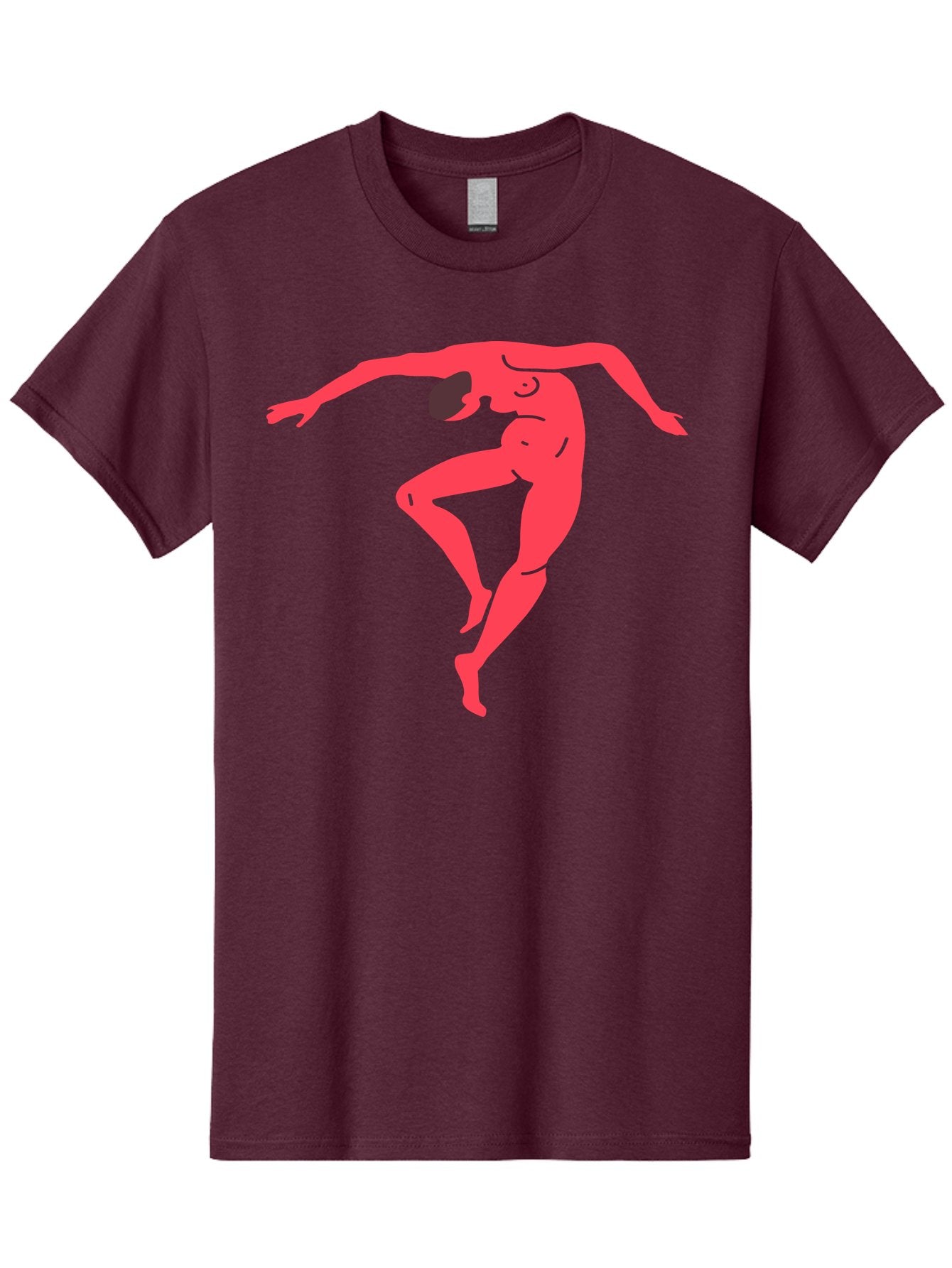 Dancer-2 Men'S Graphic Tee, 100% Cotton, Comfortable Casual Summer Wear, Machine Washable, Dynamic Pose, Human Figure, Dance Movement, Abstract Art, Minimalist Design, Modern Dance, Fluid Motion, Stylized Illustration Aab611