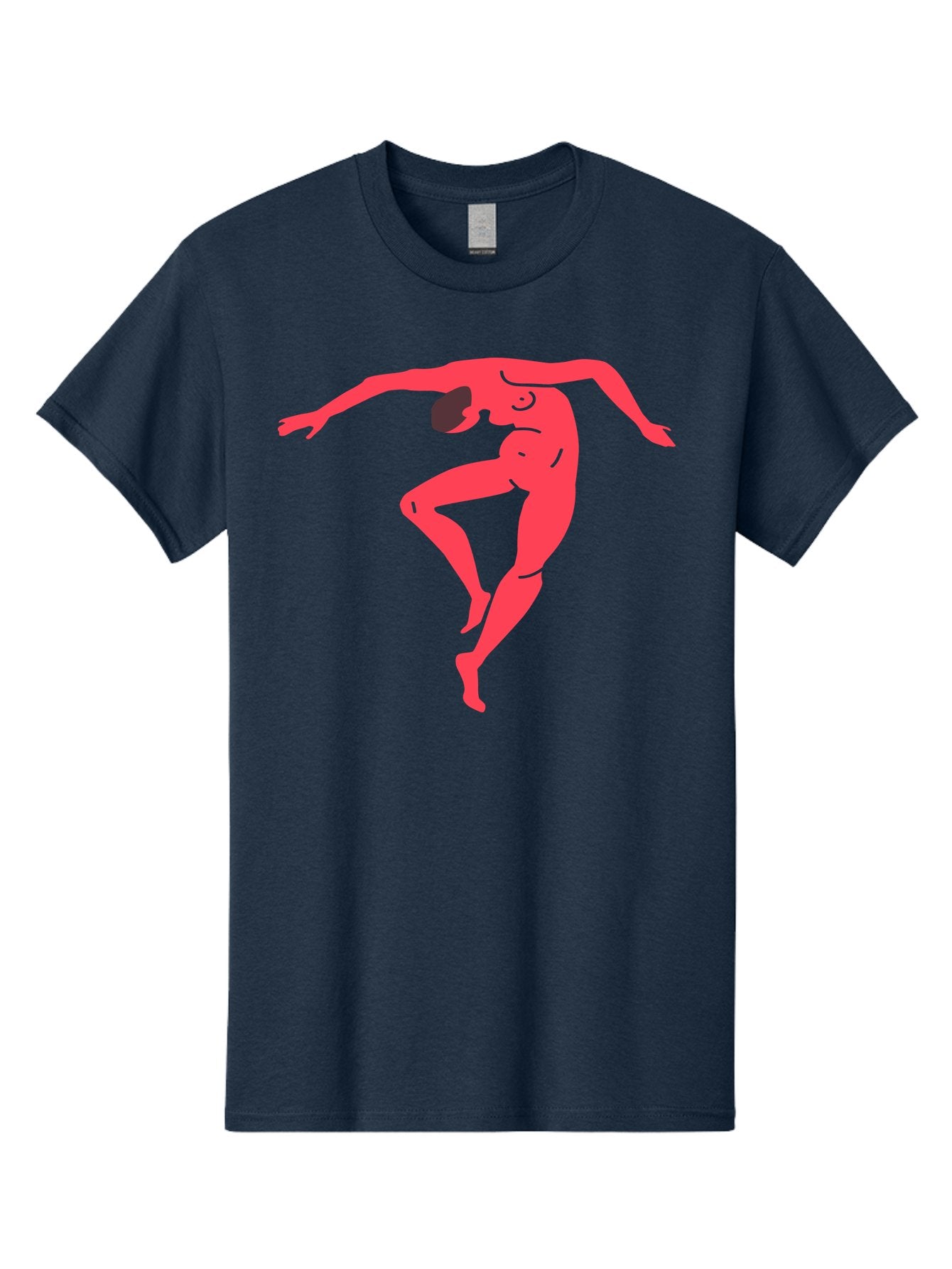 Dancer-2 Men'S Graphic Tee, 100% Cotton, Comfortable Casual Summer Wear, Machine Washable, Dynamic Pose, Human Figure, Dance Movement, Abstract Art, Minimalist Design, Modern Dance, Fluid Motion, Stylized Illustration Aab611 9