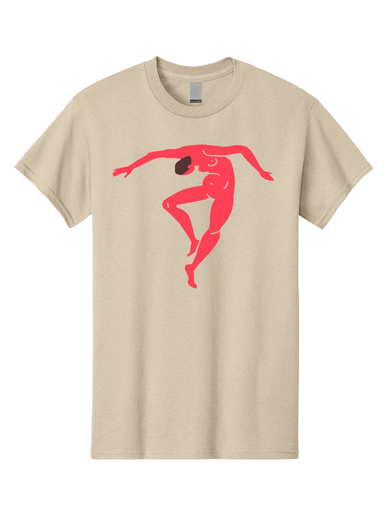 Dancer-2 Men'S Graphic Tee, 100% Cotton, Comfortable Casual Summer Wear, Machine Washable, Dynamic Pose, Human Figure, Dance Movement, Abstract Art, Minimalist Design, Modern Dance, Fluid Motion, Stylized Illustration Aab611 3