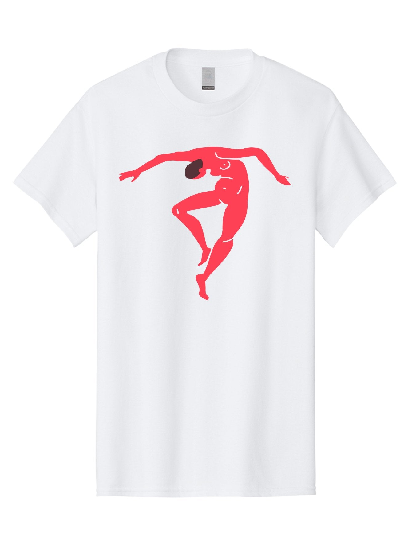 Dancer-2 Men'S Graphic Tee, 100% Cotton, Comfortable Casual Summer Wear, Machine Washable, Dynamic Pose, Human Figure, Dance Movement, Abstract Art, Minimalist Design, Modern Dance, Fluid Motion, Stylized Illustration Aab611 5
