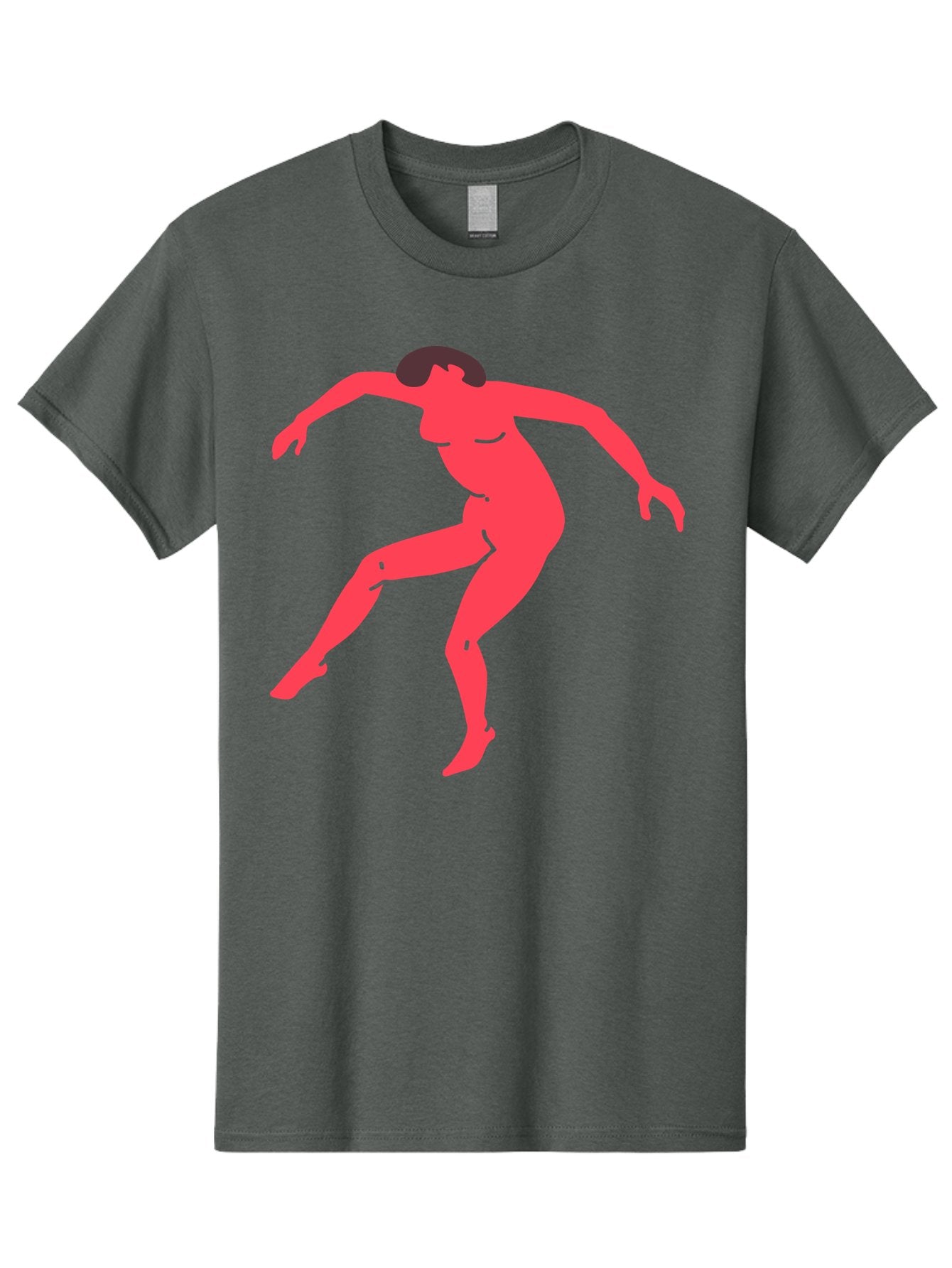 Dancer-3 Men'S Graphic Tee, 100% Cotton, Comfortable Casual Summer Wear, Machine Washable, Dancing Figure, Dynamic Pose, Flowing Movement, Abstract Art, Silhouette, Minimalist Design, Abstract Dancer, Modern Art, Bold Graphics Aab612