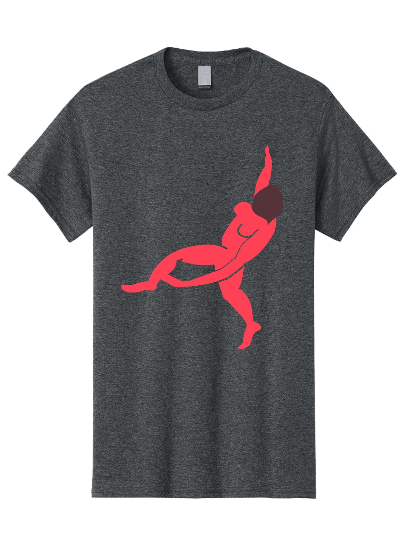 Dancer-4 Men'S Graphic Tee, 100% Cotton, Comfortable Casual Summer Wear, Machine Washable, Dancer In Motion, Flexible Pose, Dynamic Movement, Red Silhouette, Abstract Art, Contemporary Design, Artistic Expression, Fluid Body, Modern Dance, Aab613 11