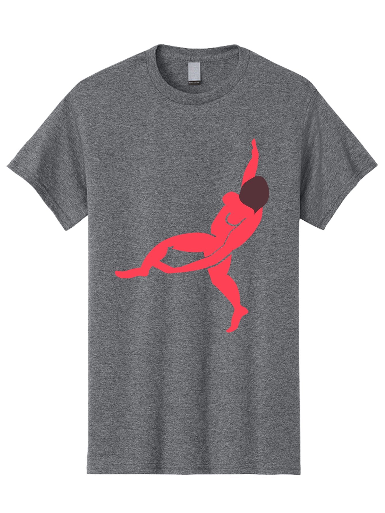 Dancer-4 Men'S Graphic Tee, 100% Cotton, Comfortable Casual Summer Wear, Machine Washable, Dancer In Motion, Flexible Pose, Dynamic Movement, Red Silhouette, Abstract Art, Contemporary Design, Artistic Expression, Fluid Body, Modern Dance, Aab613 9
