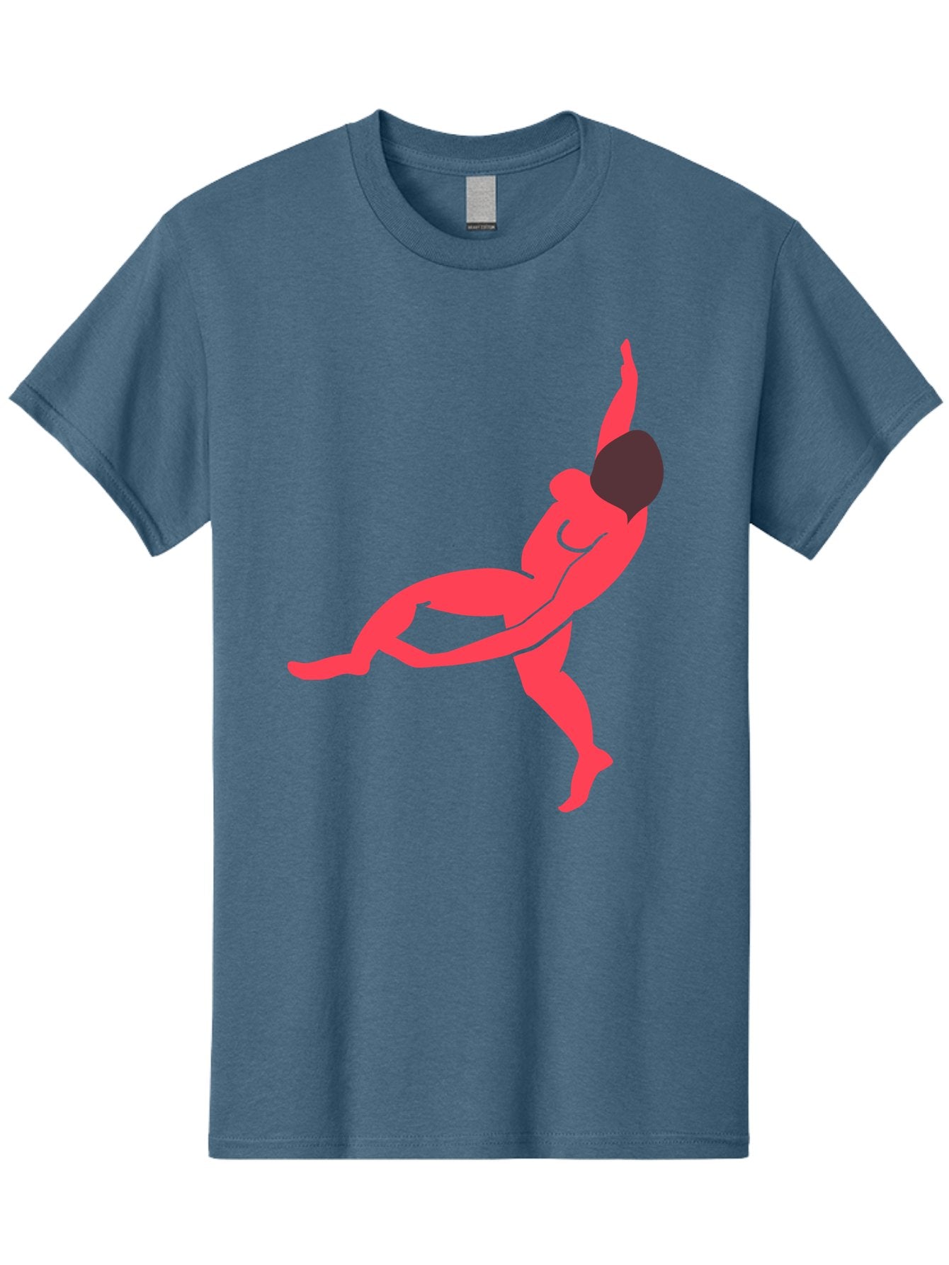 Dancer-4 Men'S Graphic Tee, 100% Cotton, Comfortable Casual Summer Wear, Machine Washable, Dancer In Motion, Flexible Pose, Dynamic Movement, Red Silhouette, Abstract Art, Contemporary Design, Artistic Expression, Fluid Body, Modern Dance, Aab613 8