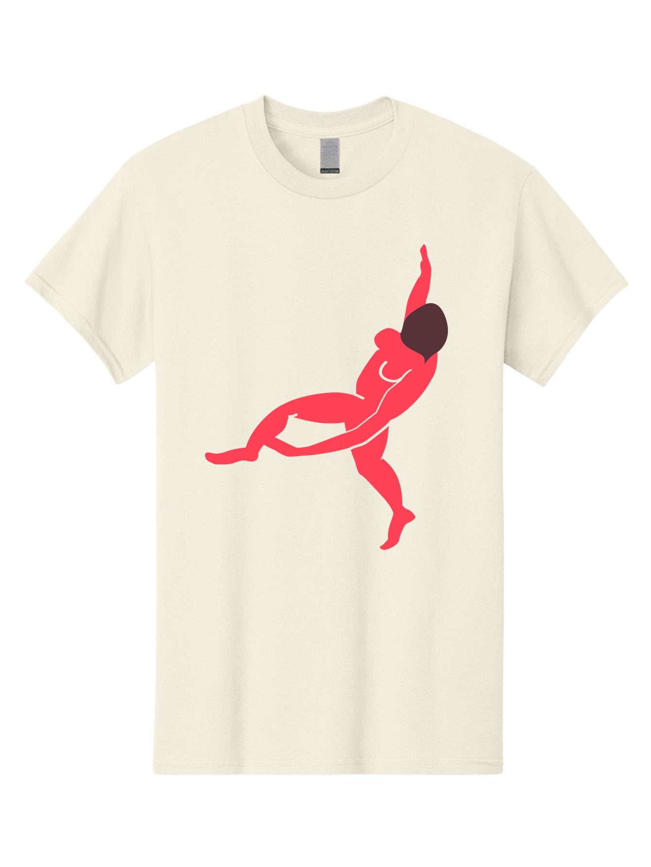 Dancer-4 Men'S Graphic Tee, 100% Cotton, Comfortable Casual Summer Wear, Machine Washable, Dancer In Motion, Flexible Pose, Dynamic Movement, Red Silhouette, Abstract Art, Contemporary Design, Artistic Expression, Fluid Body, Modern Dance, Aab613 10