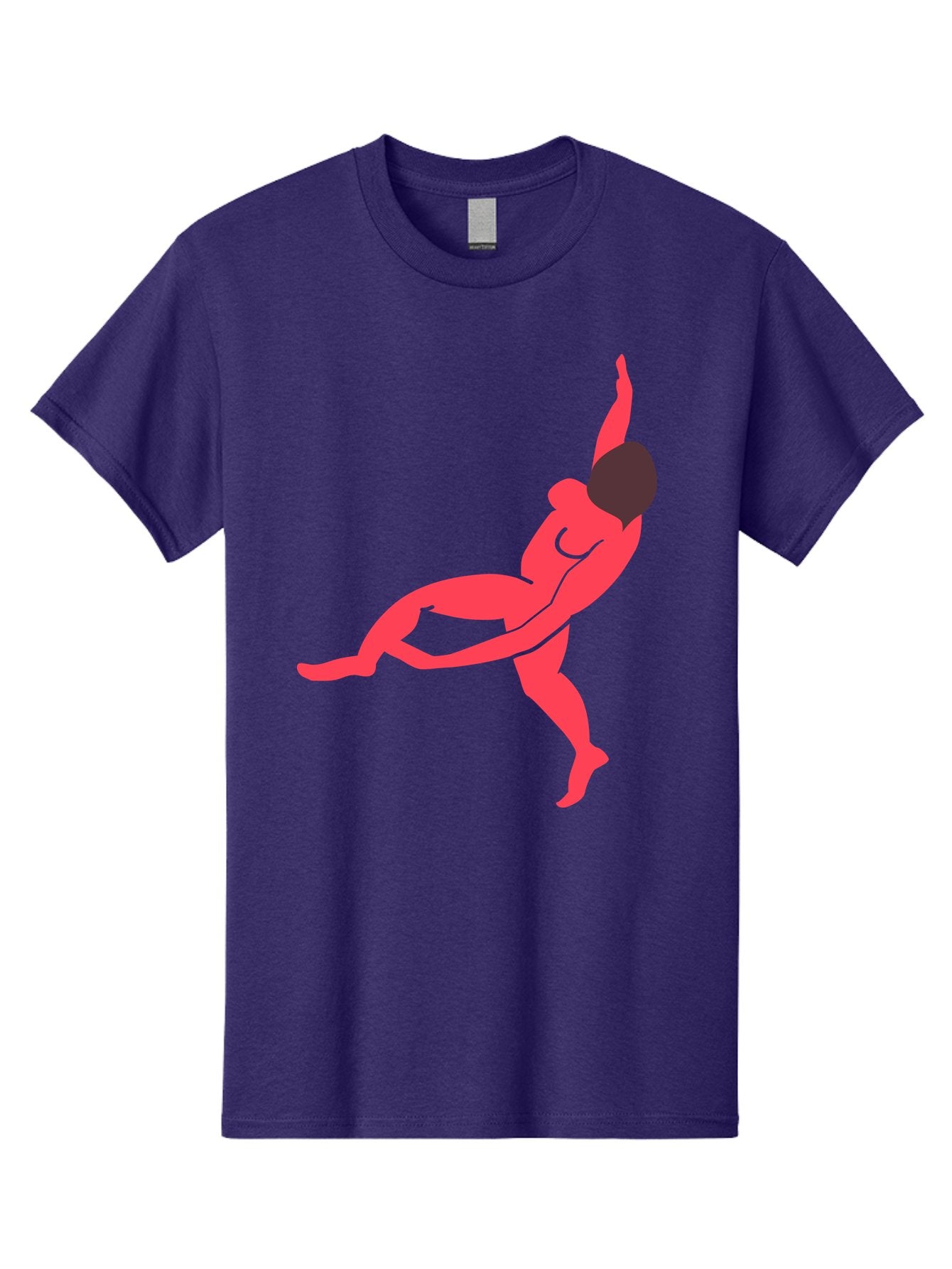 Dancer-4 Men'S Graphic Tee, 100% Cotton, Comfortable Casual Summer Wear, Machine Washable, Dancer In Motion, Flexible Pose, Dynamic Movement, Red Silhouette, Abstract Art, Contemporary Design, Artistic Expression, Fluid Body, Modern Dance, Aab613 7