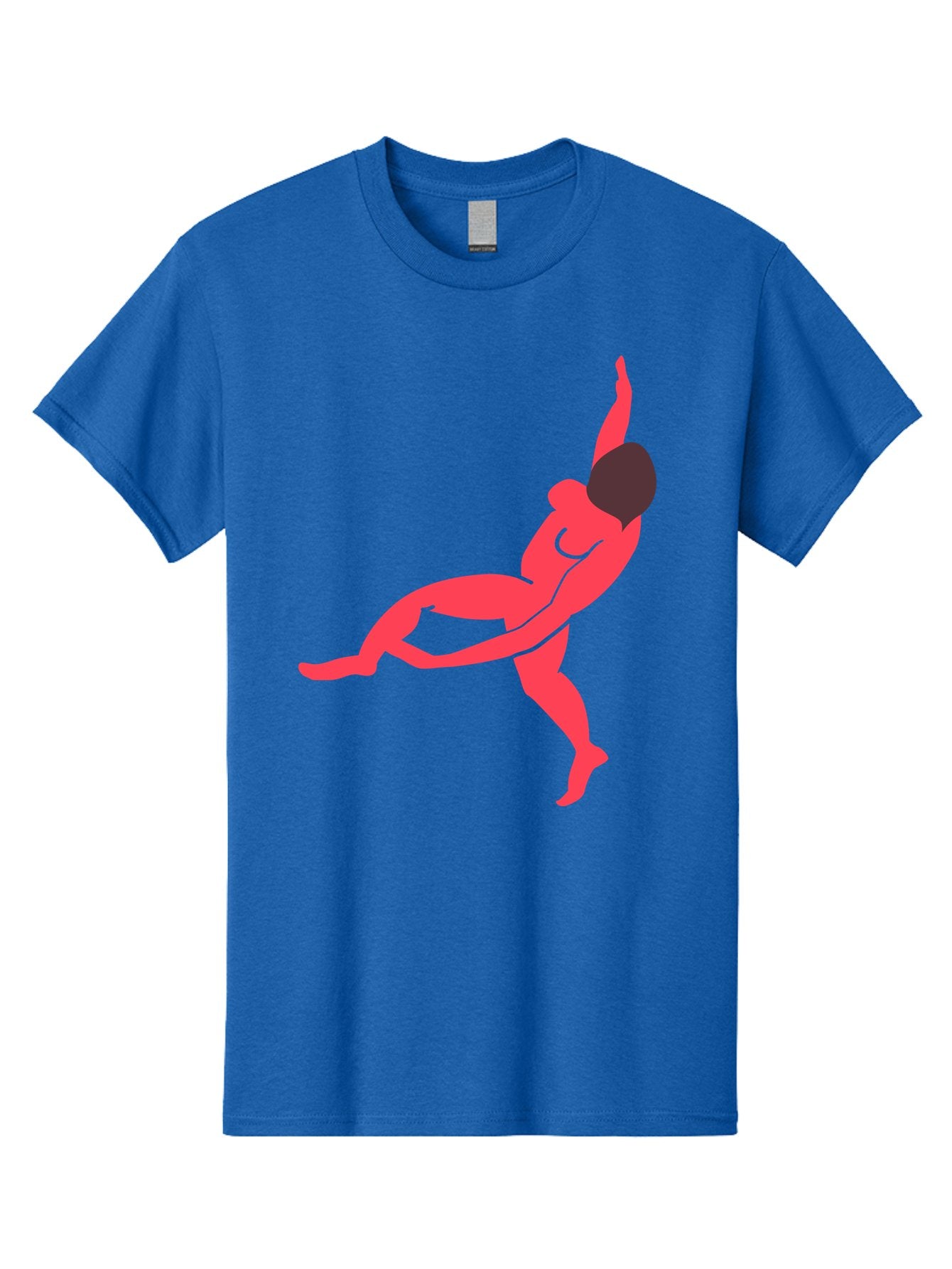 Dancer-4 Men'S Graphic Tee, 100% Cotton, Comfortable Casual Summer Wear, Machine Washable, Dancer In Motion, Flexible Pose, Dynamic Movement, Red Silhouette, Abstract Art, Contemporary Design, Artistic Expression, Fluid Body, Modern Dance, Aab613 13