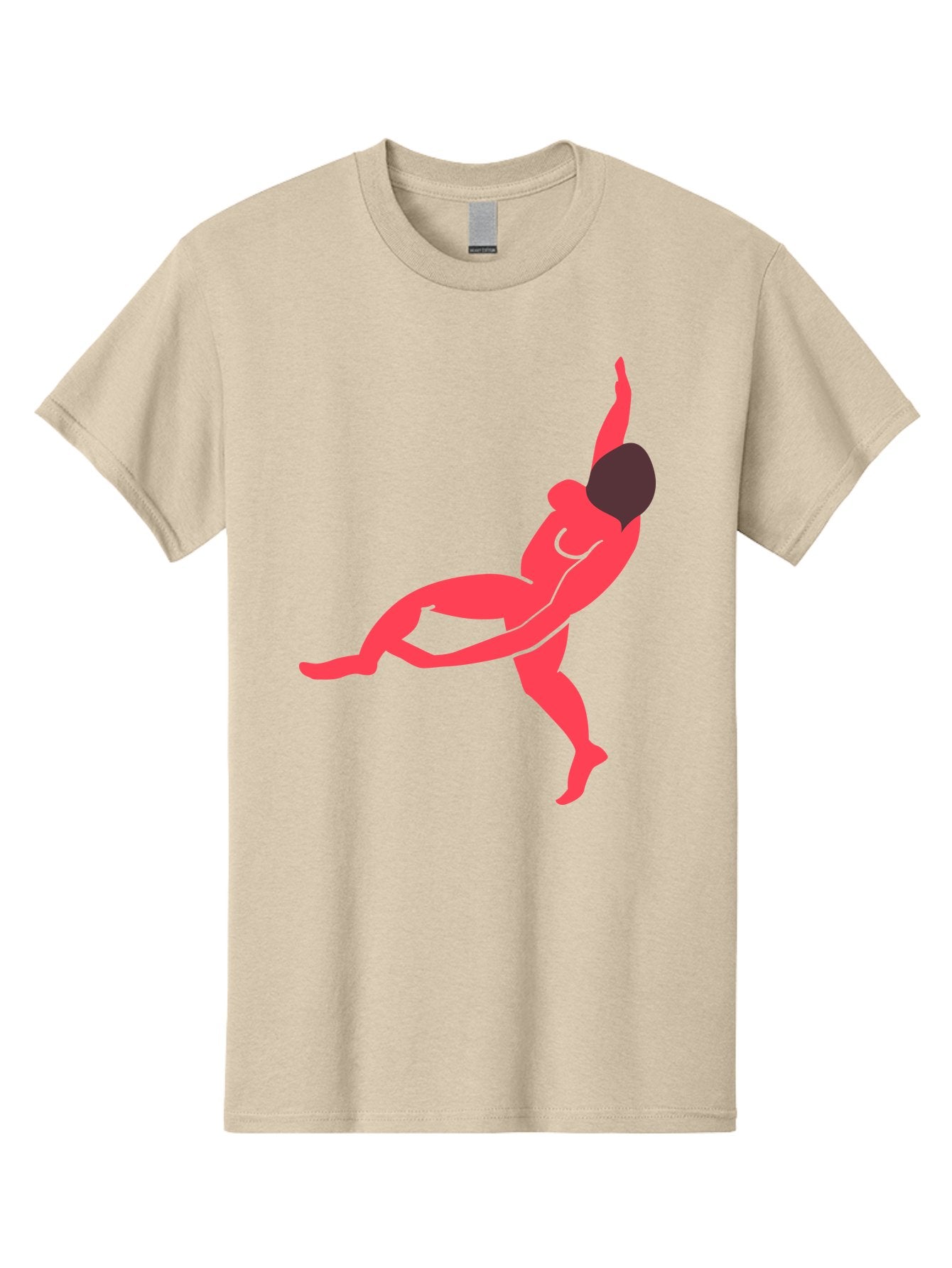 Dancer-4 Men'S Graphic Tee, 100% Cotton, Comfortable Casual Summer Wear, Machine Washable, Dancer In Motion, Flexible Pose, Dynamic Movement, Red Silhouette, Abstract Art, Contemporary Design, Artistic Expression, Fluid Body, Modern Dance, Aab613 12