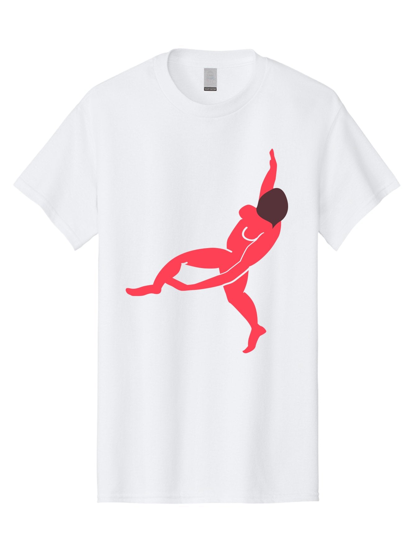 Dancer-4 Men'S Graphic Tee, 100% Cotton, Comfortable Casual Summer Wear, Machine Washable, Dancer In Motion, Flexible Pose, Dynamic Movement, Red Silhouette, Abstract Art, Contemporary Design, Artistic Expression, Fluid Body, Modern Dance, Aab613 15