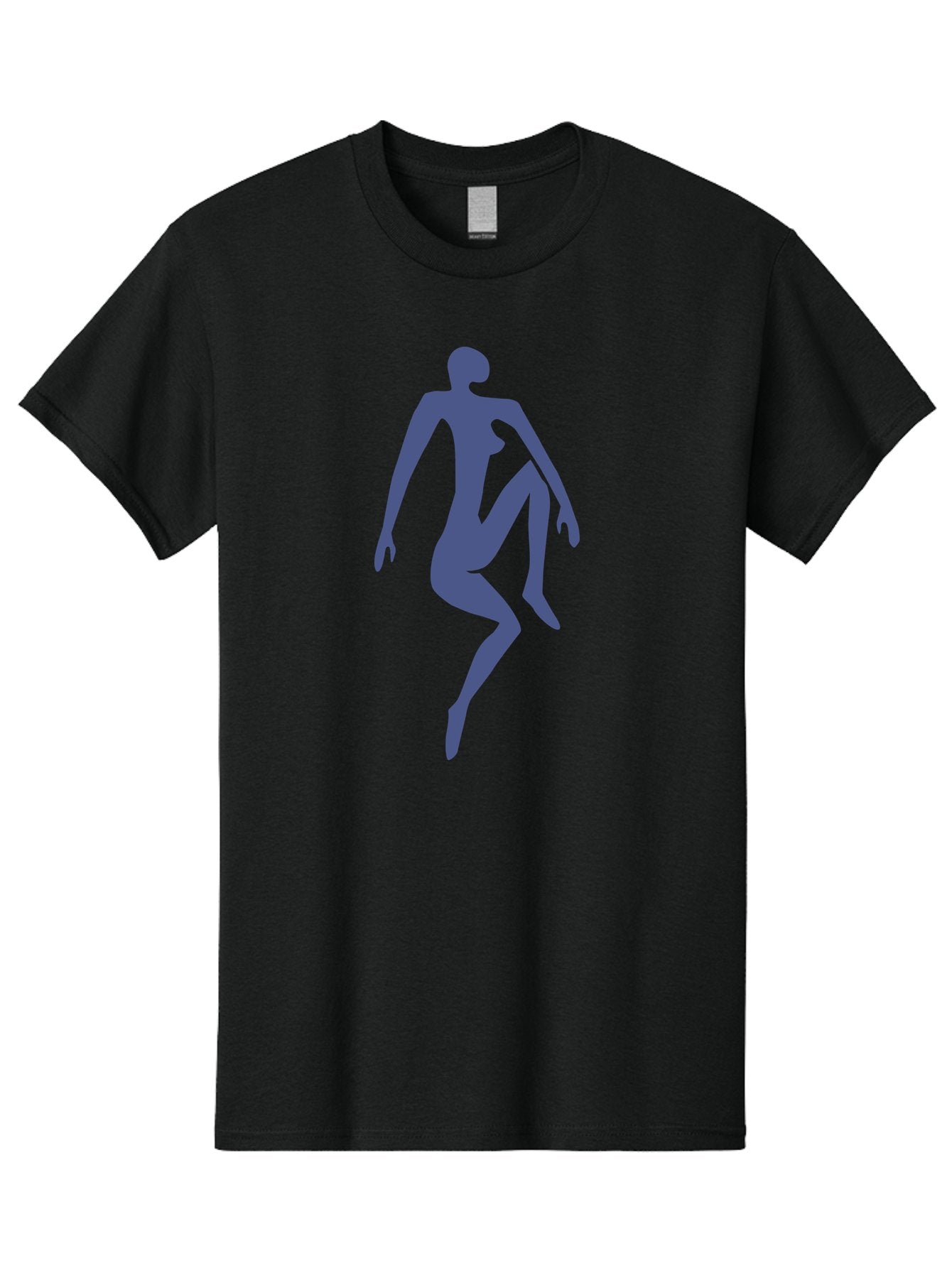 Dancer Men'S Graphic Tee, 100% Cotton, Comfortable Casual Summer Wear, Machine Washable, Nude Silhouette, Abstract Human Figure, Minimalist Art, Modern Sculpture, Elegant Pose, Flowing Lines, Abstract Representation Aab614 11