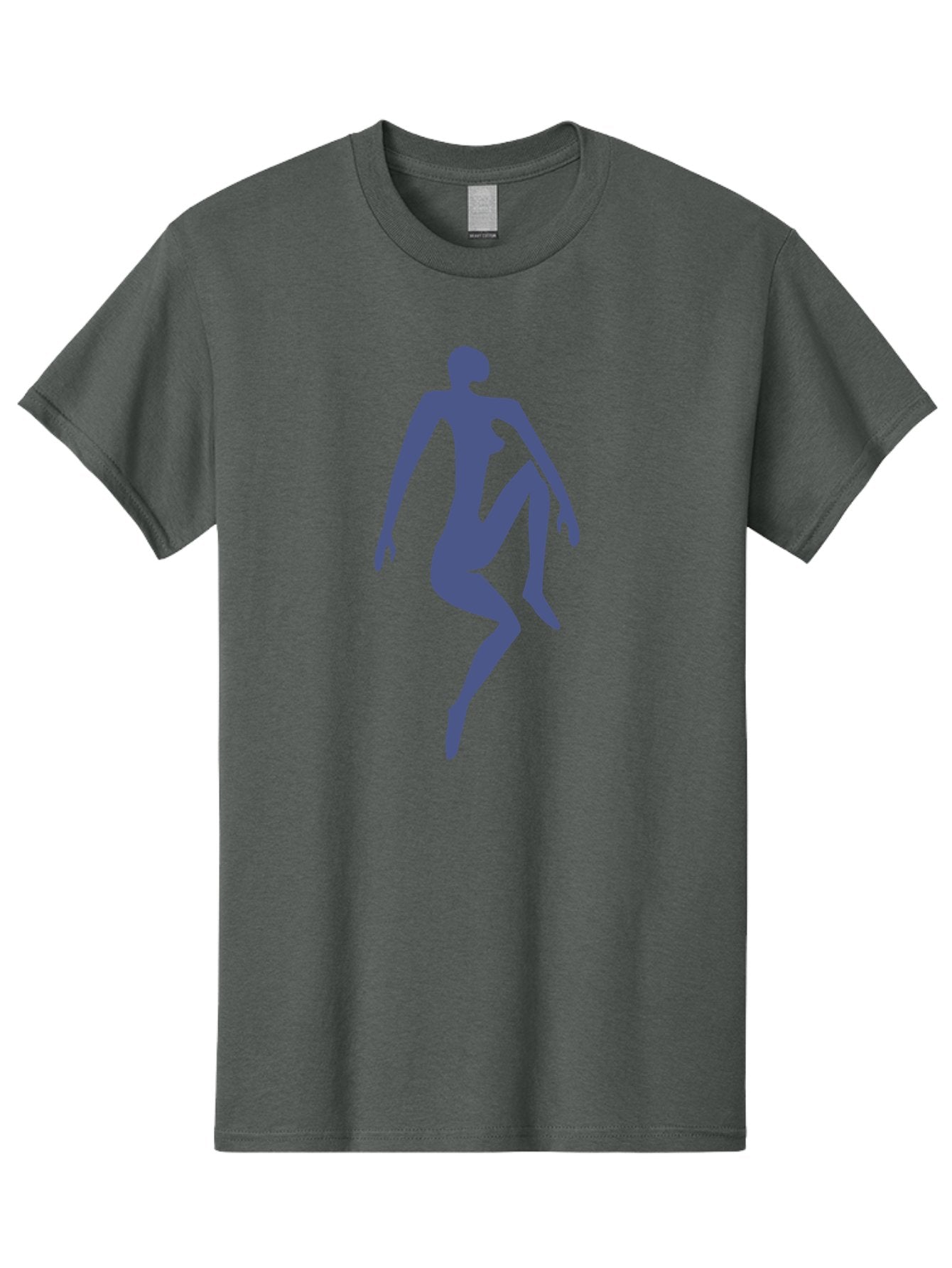 Dancer Men'S Graphic Tee, 100% Cotton, Comfortable Casual Summer Wear, Machine Washable, Nude Silhouette, Abstract Human Figure, Minimalist Art, Modern Sculpture, Elegant Pose, Flowing Lines, Abstract Representation Aab614 9